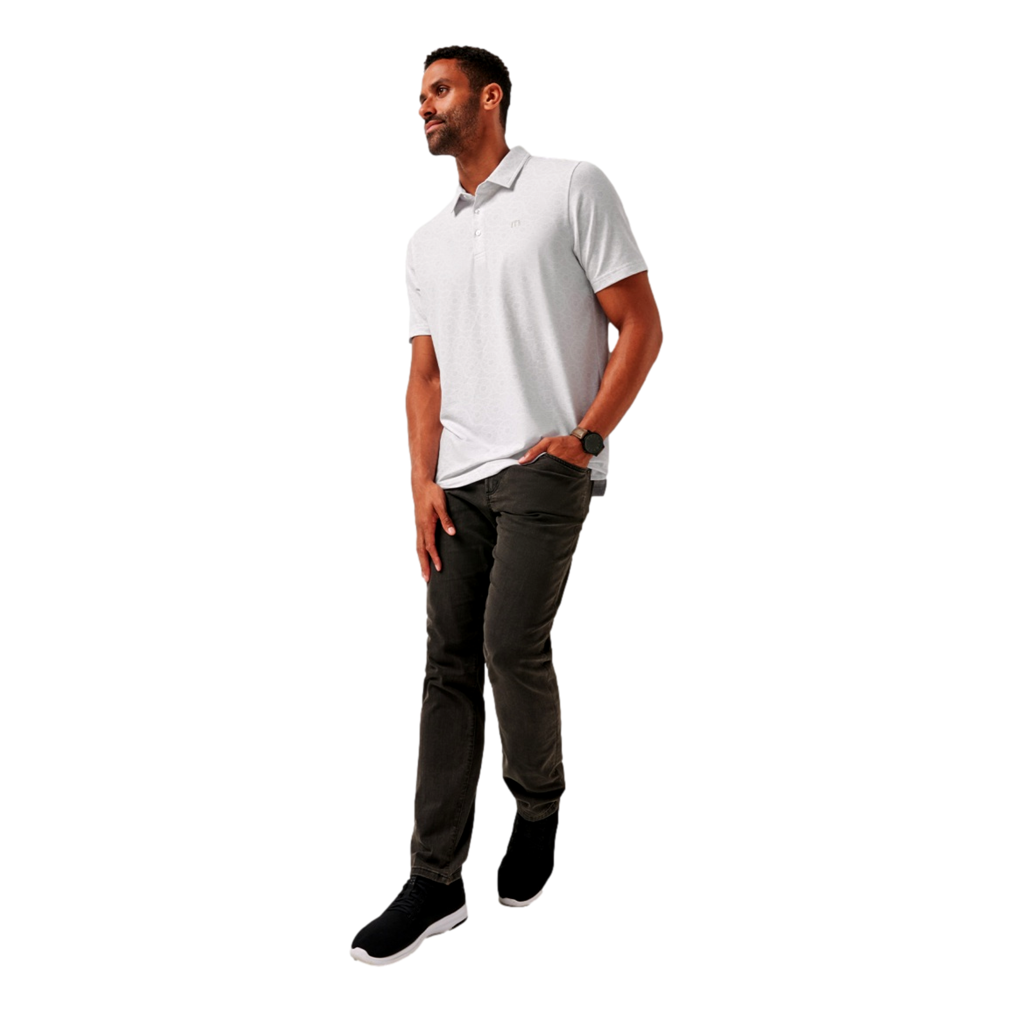 Free Passage Geo Print Polo Shirt