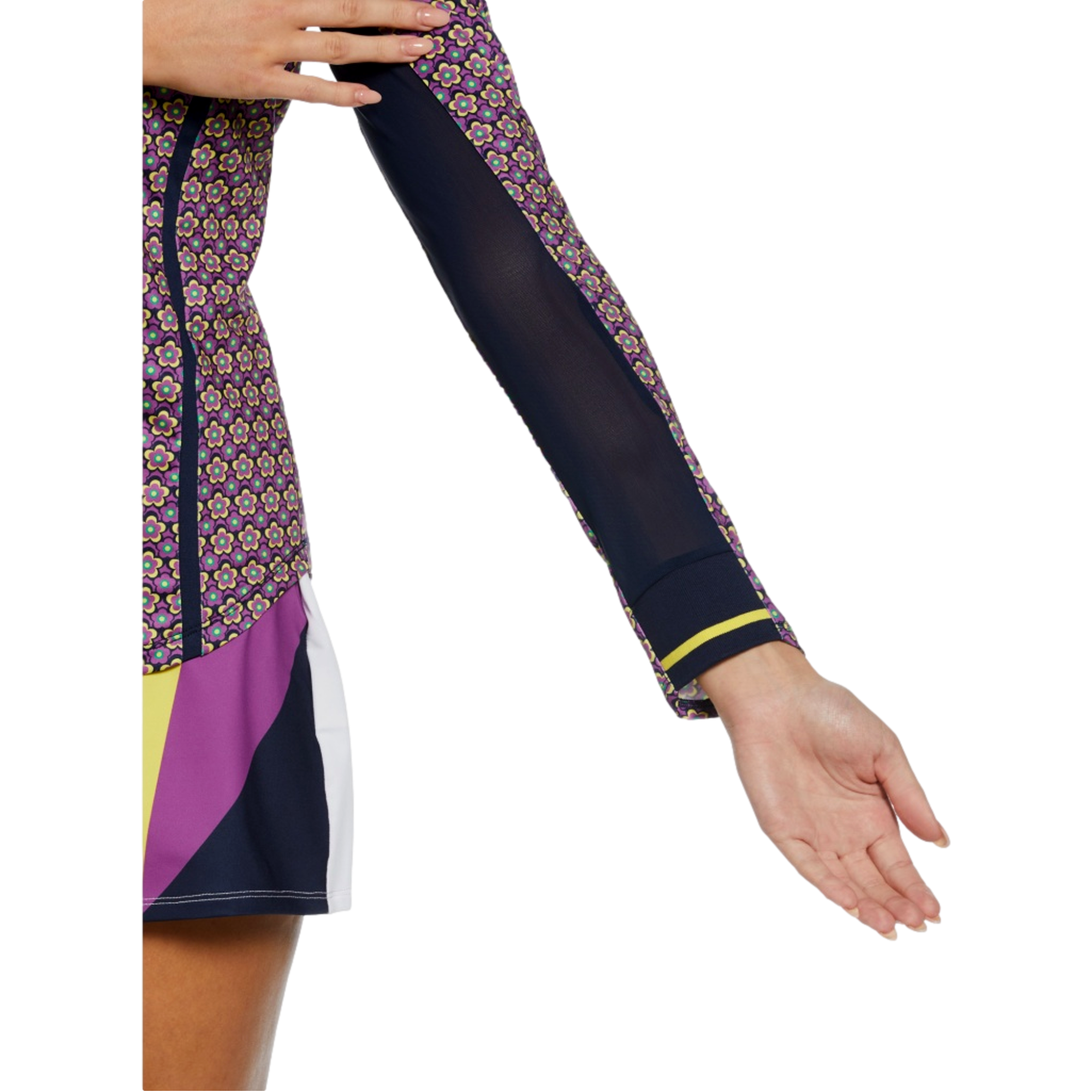 Floral Print Sun Protection Women's Golf Quarter Zip