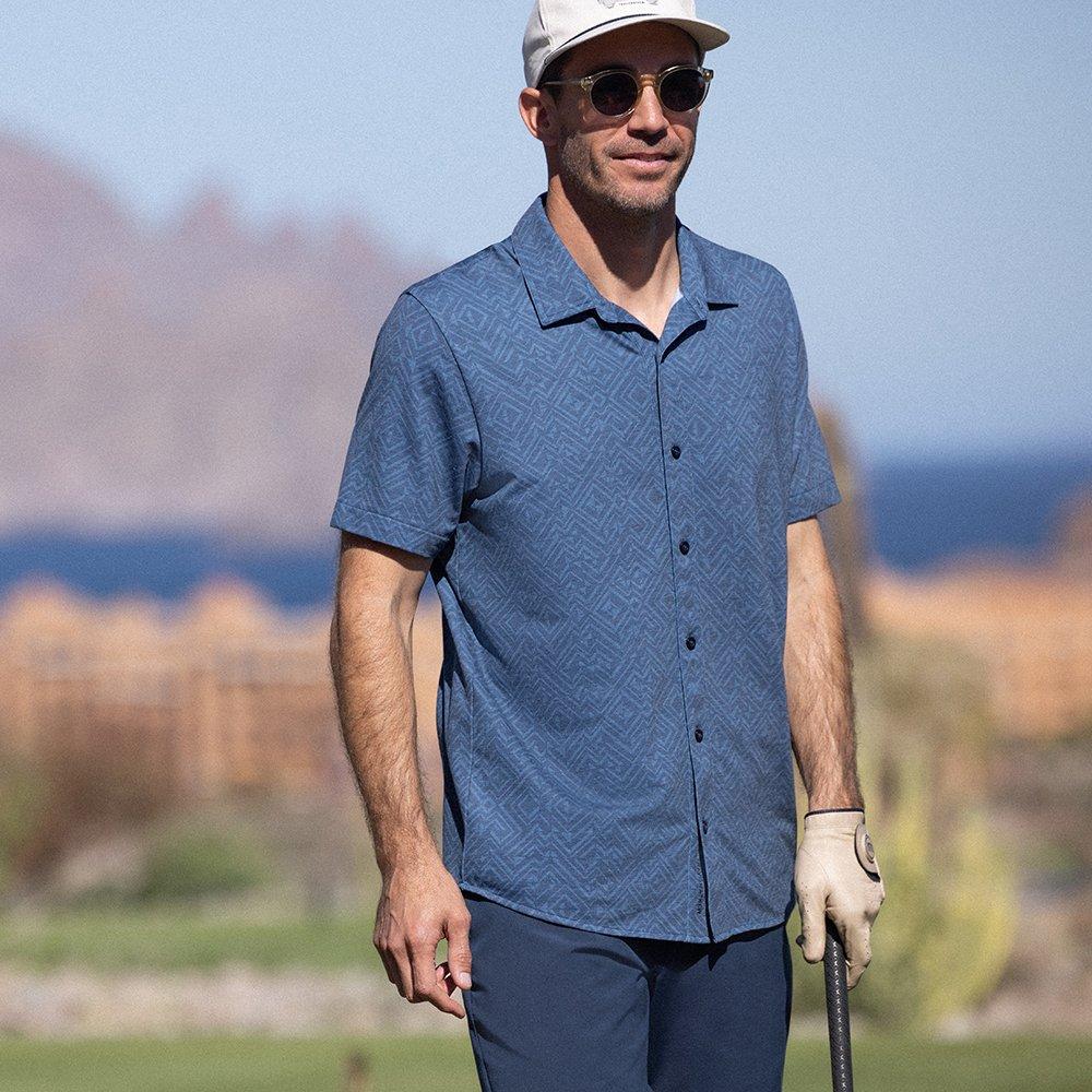 Featherweight Night Men's Short Sleeve Golf Polo Shirt