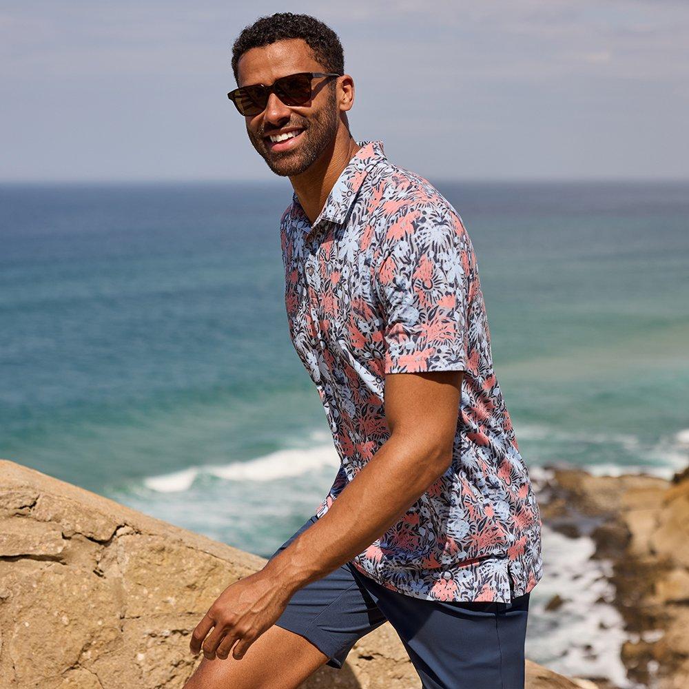 Featherweight Sands Men's Short Sleeve Golf Polo Shirt