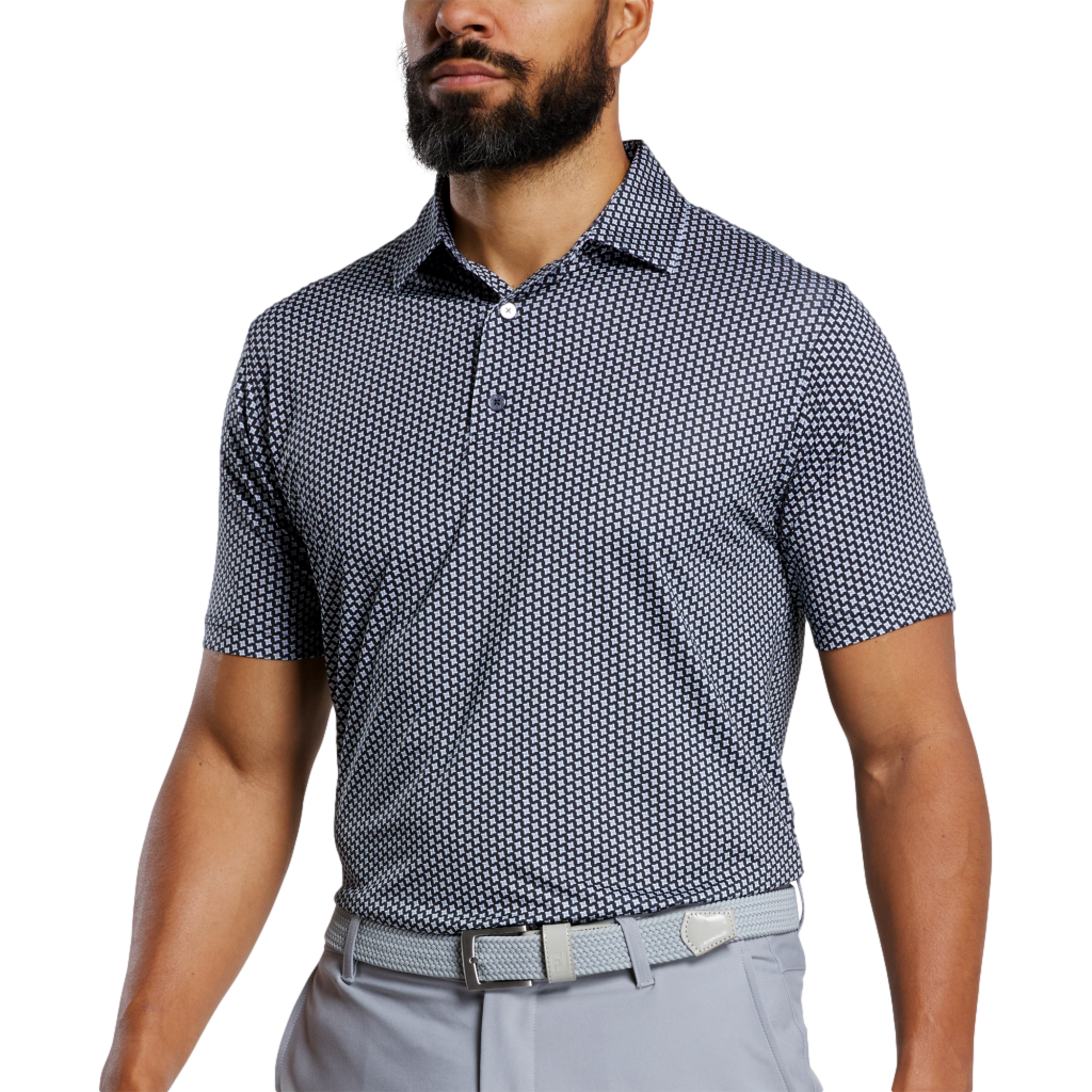 Houndstooth Geo Lisle Polo