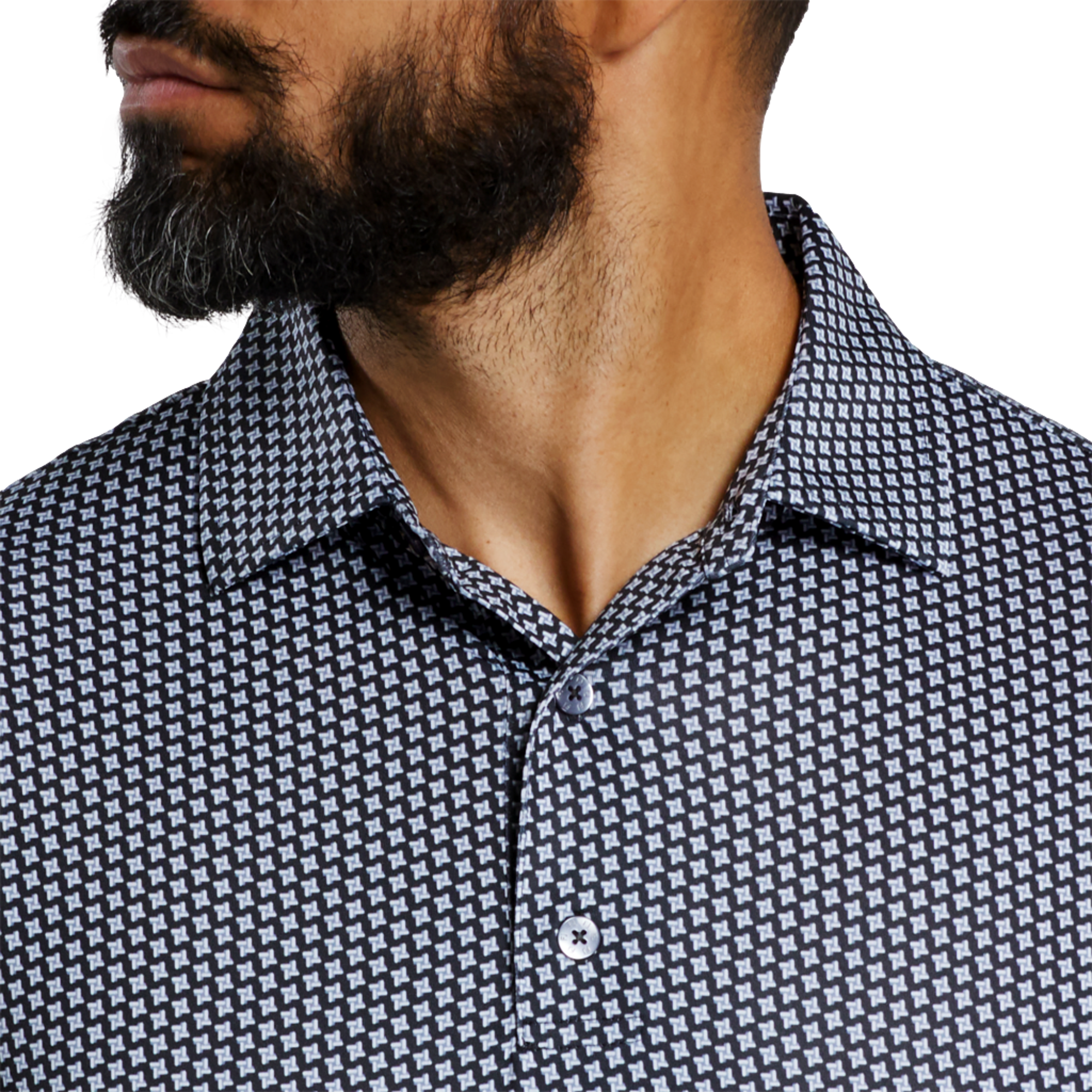 Houndstooth Geo Lisle Polo
