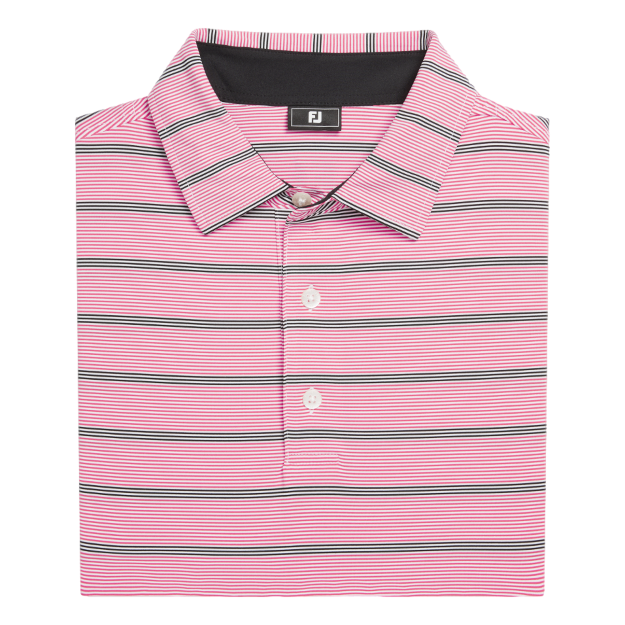 Multi Pinstripe Lisle Men's Short Sleeve Golf Polo Shirt