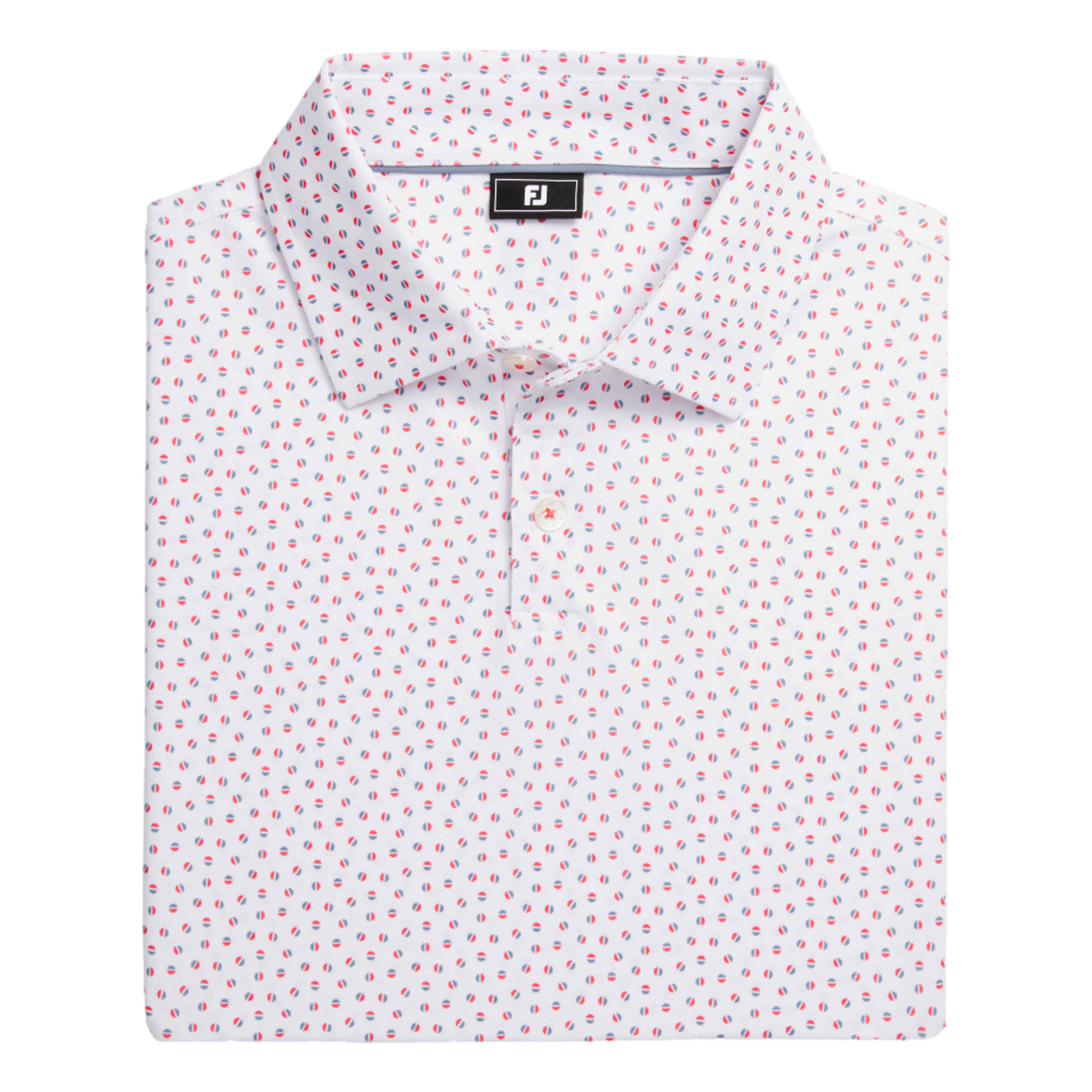 Bounce Print Pique Men's Short Sleeve Golf Polo Shirt