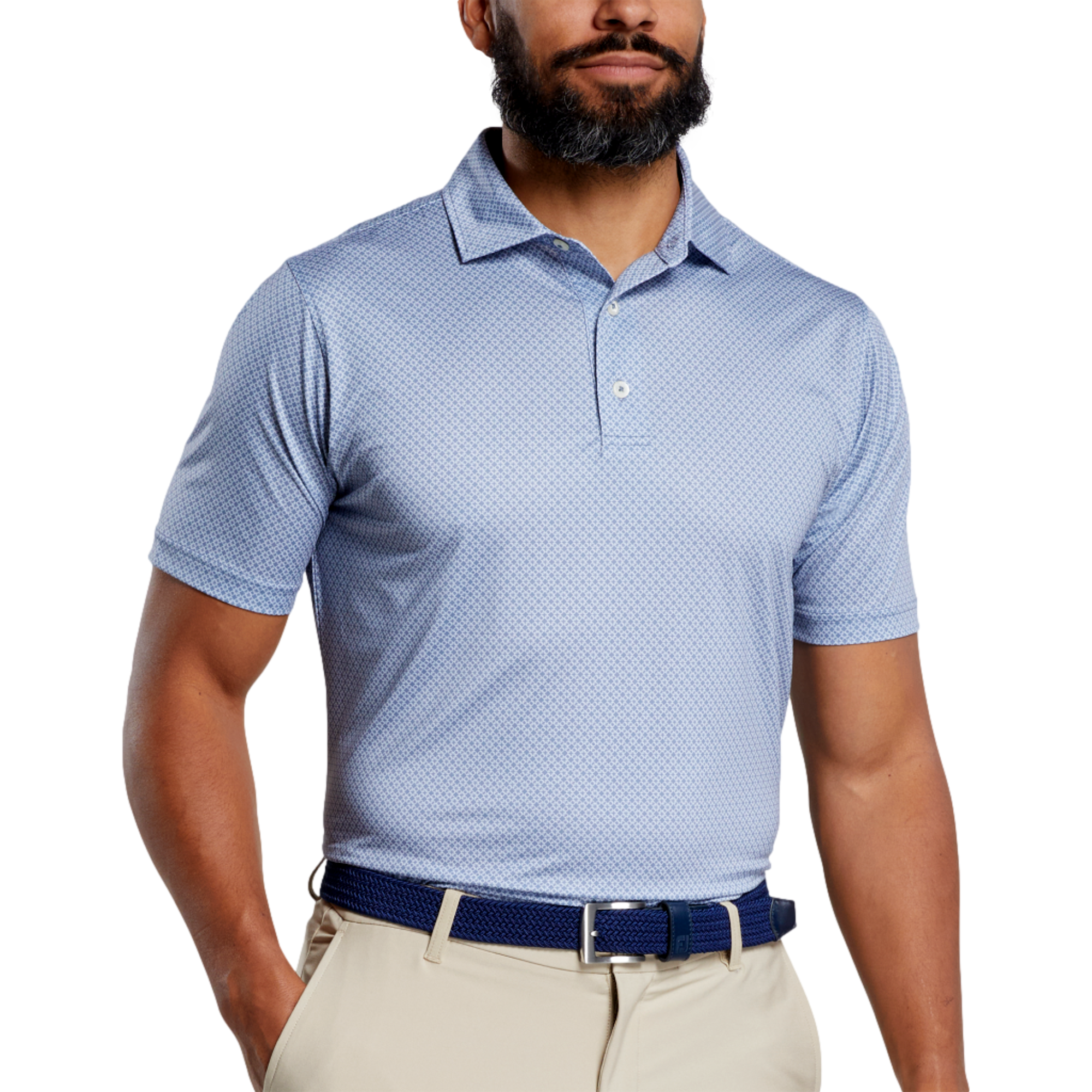 Loop Print Lisle Polo Shirt