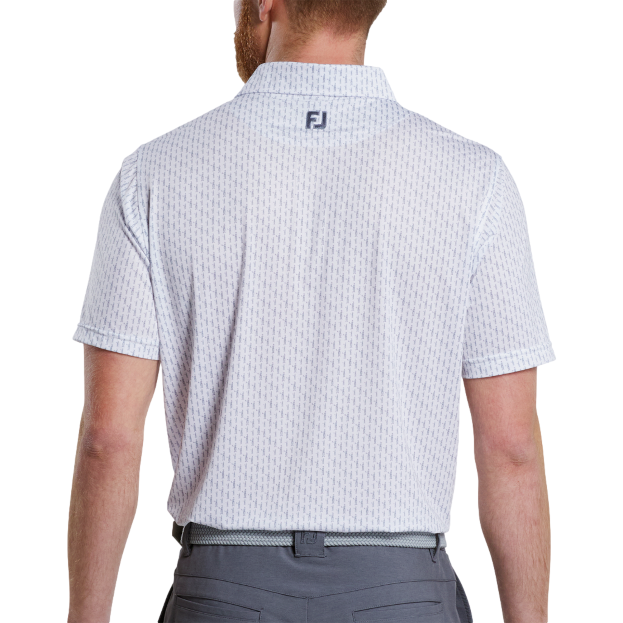Figure Print Lisle Polo Shirt