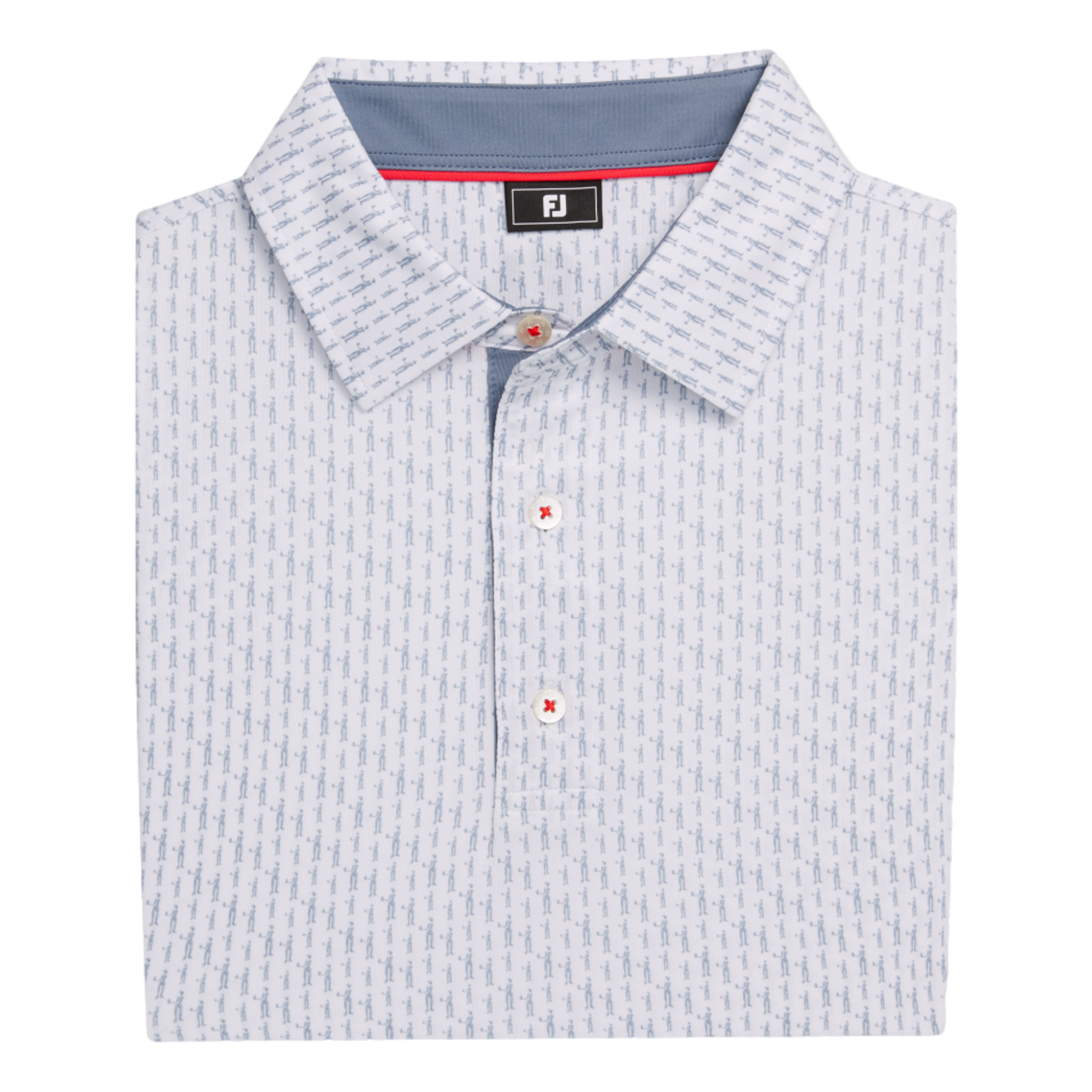 Figure Print Lisle Polo Shirt