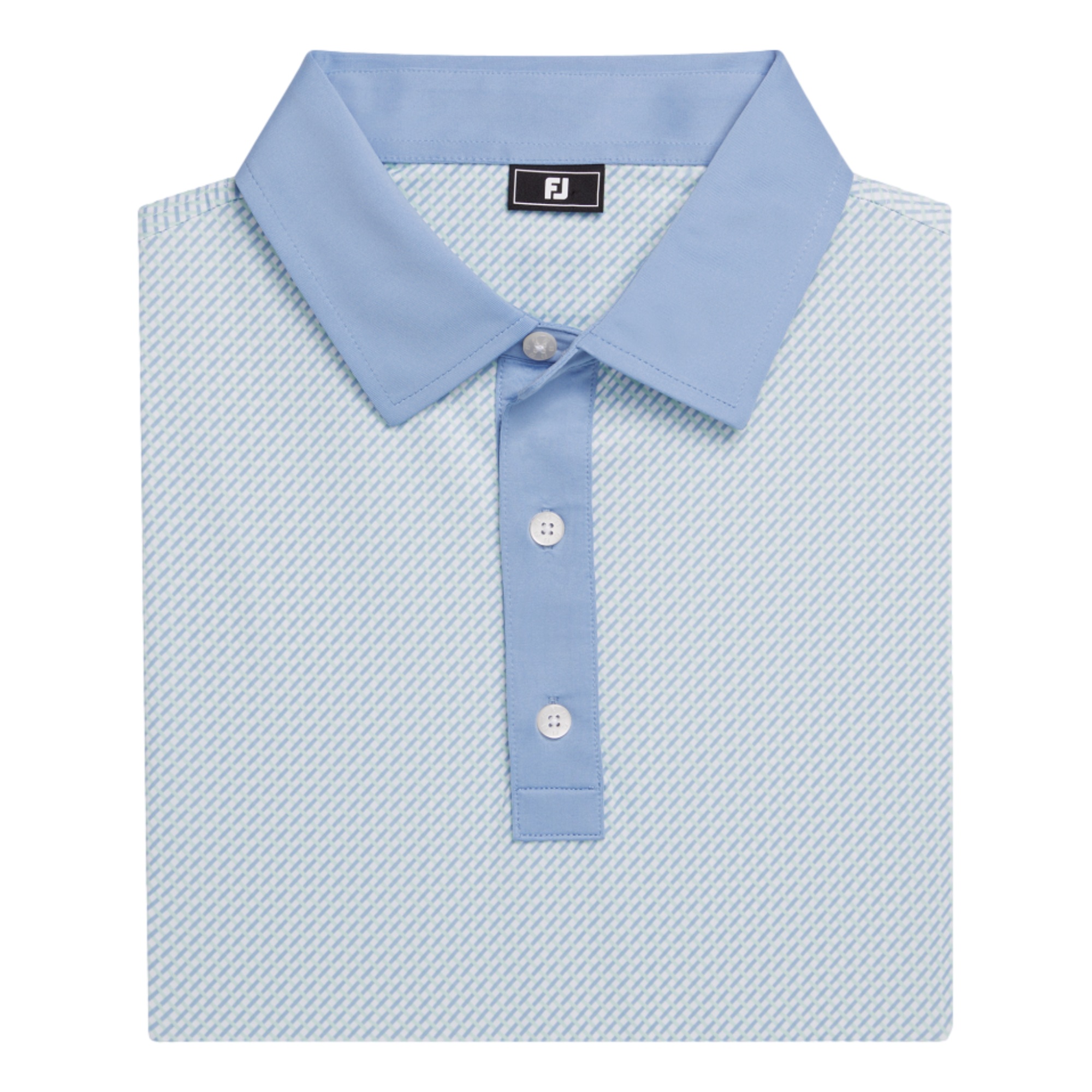 Lattice Print Lisle Polo Shirt