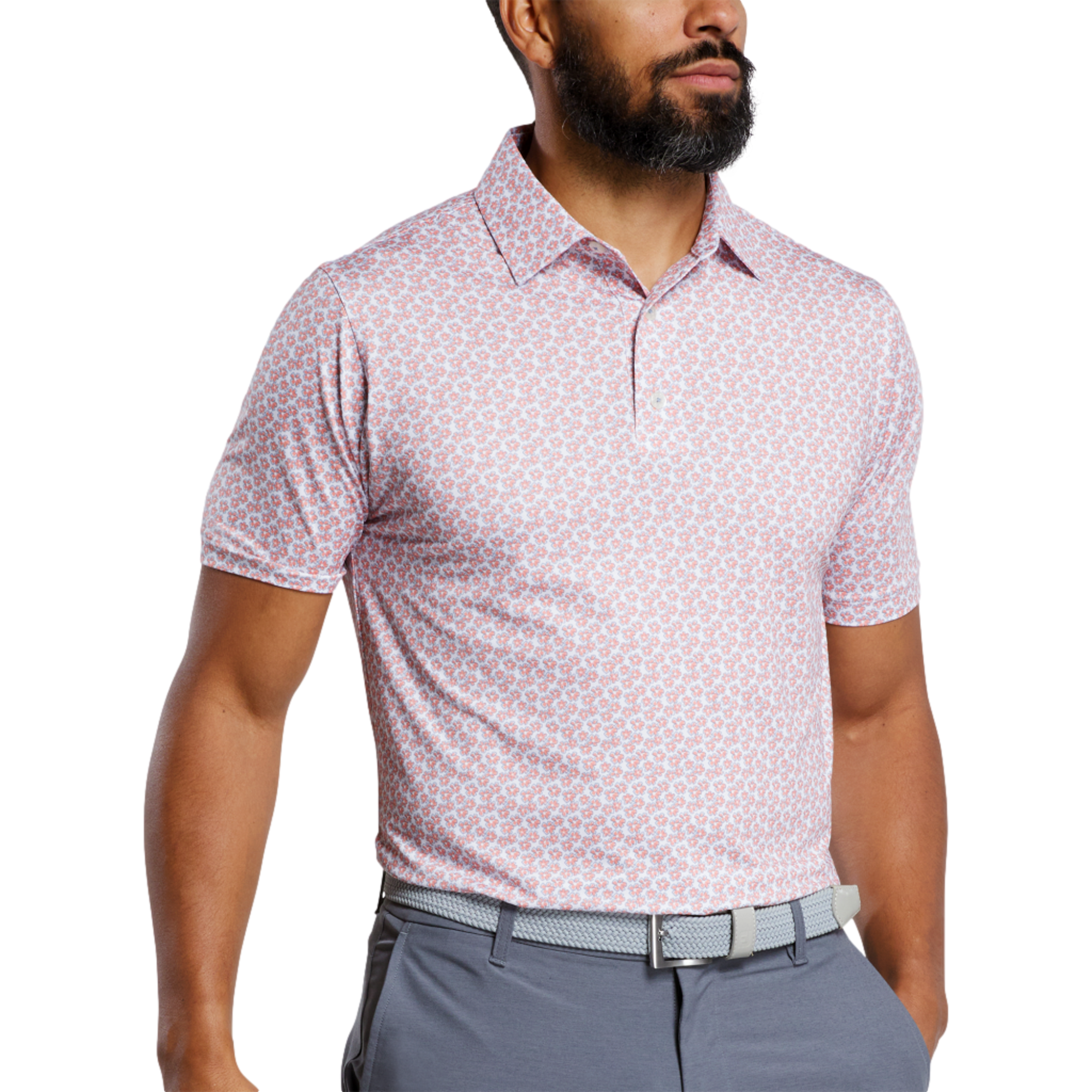 Floral Print Polo Shirt