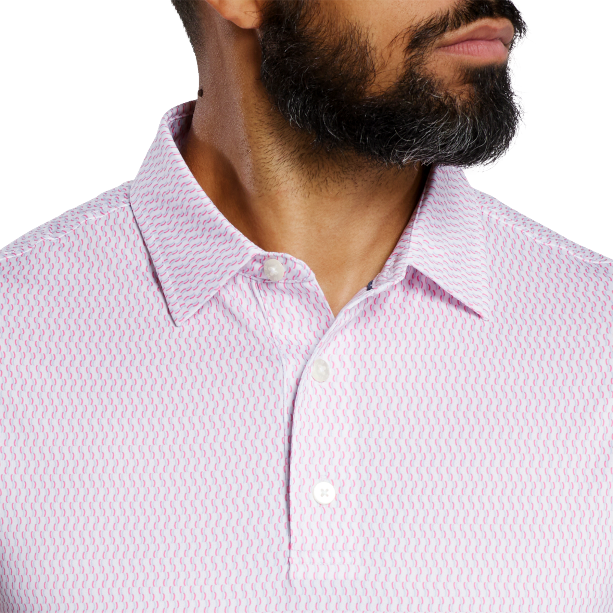 Waggle Print Lisle Polo Shirt