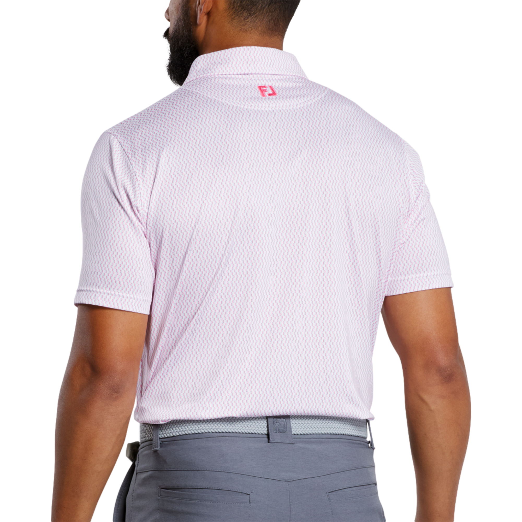 Waggle Print Lisle Polo Shirt