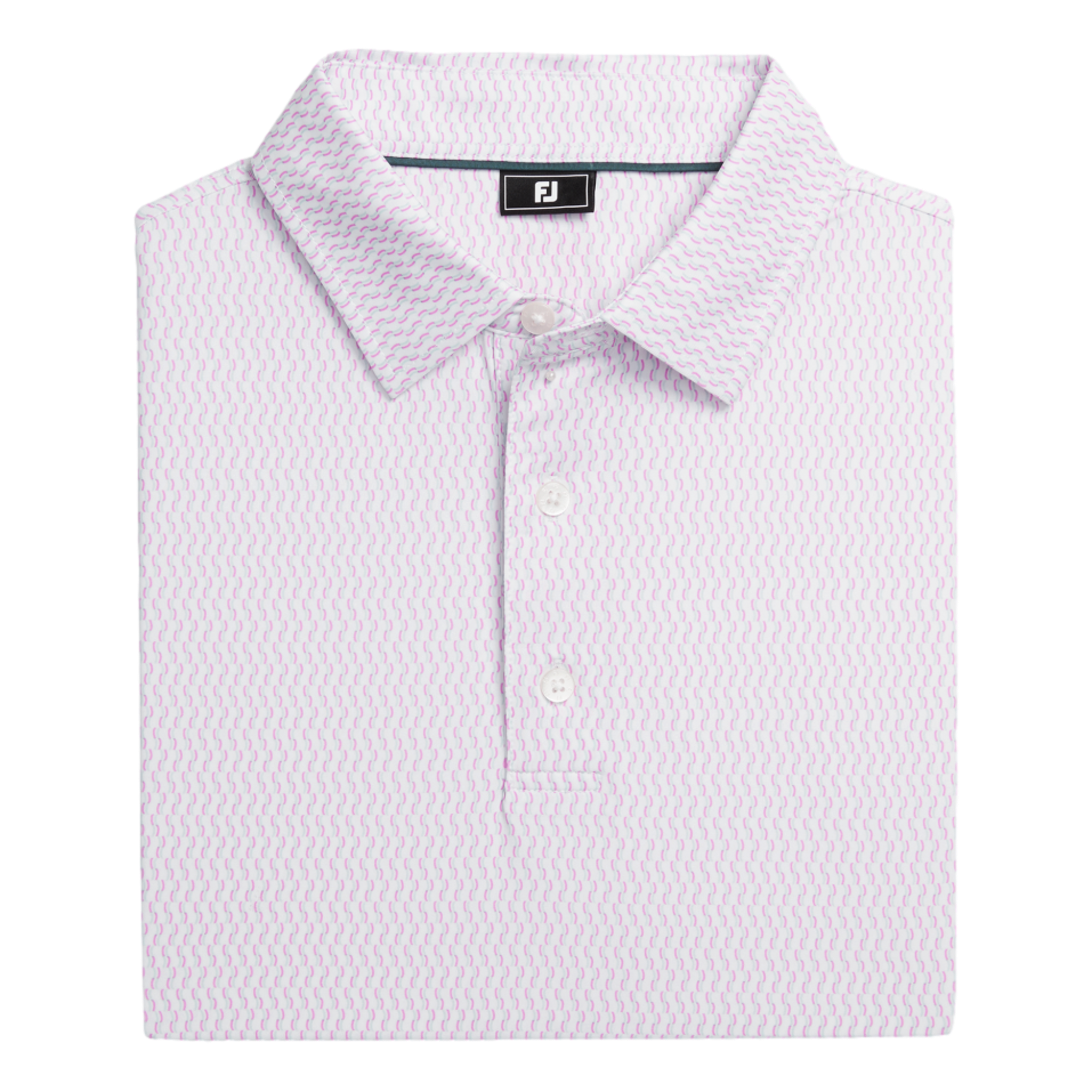 Waggle Print Lisle Polo Shirt