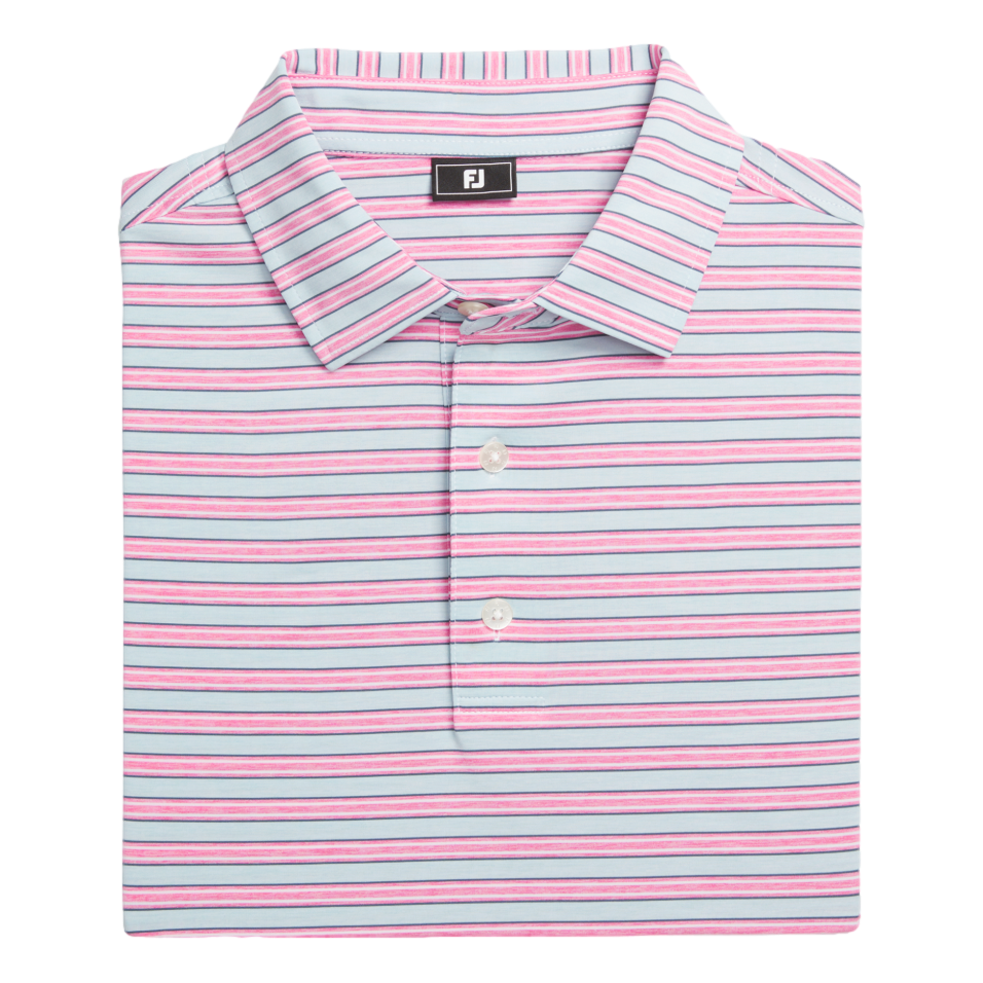 Heather Stripe Lisle Men's Short Sleeve Golf Polo Shirt