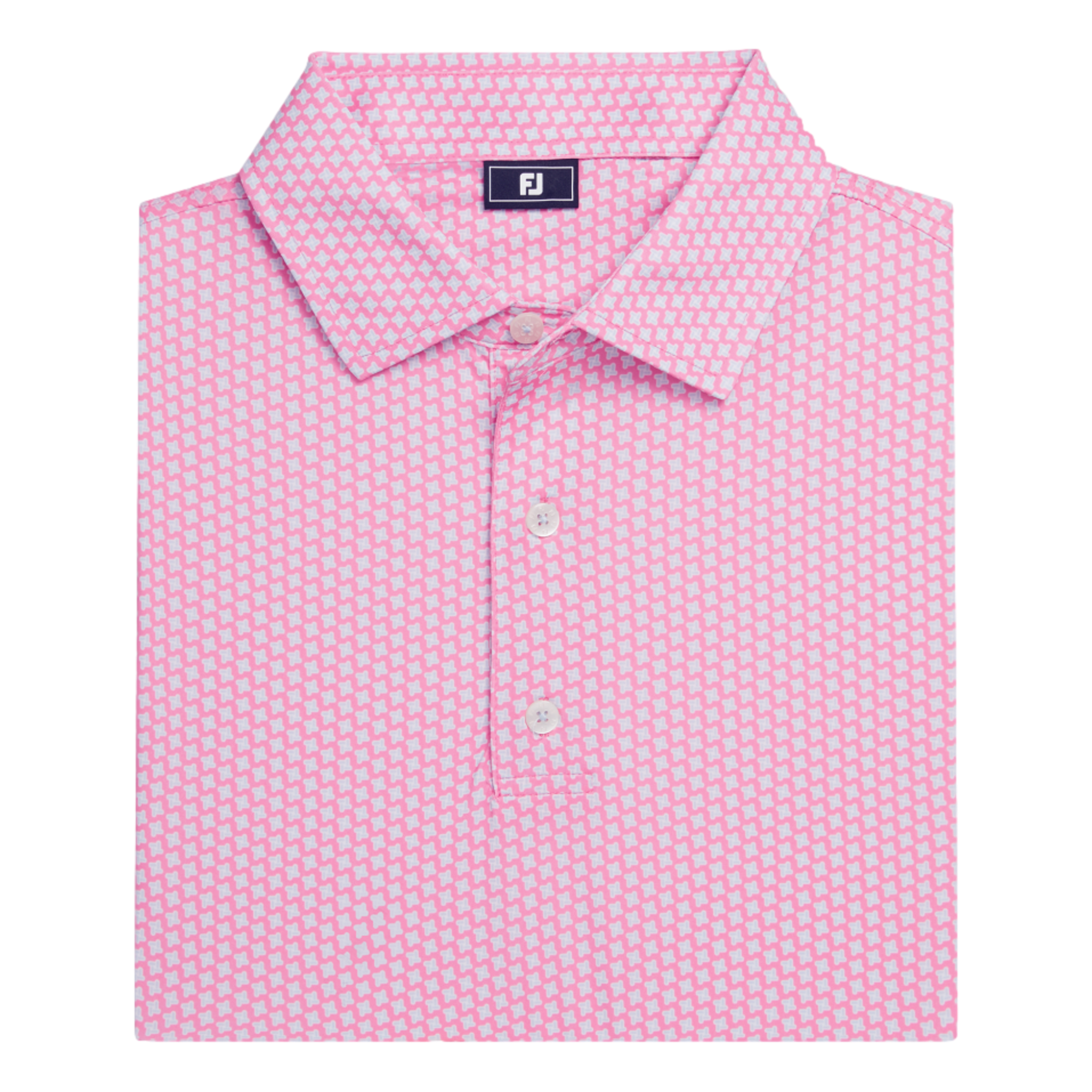 Houndstooth Geo Lisle Men's Short Sleeve Golf Polo Shirt