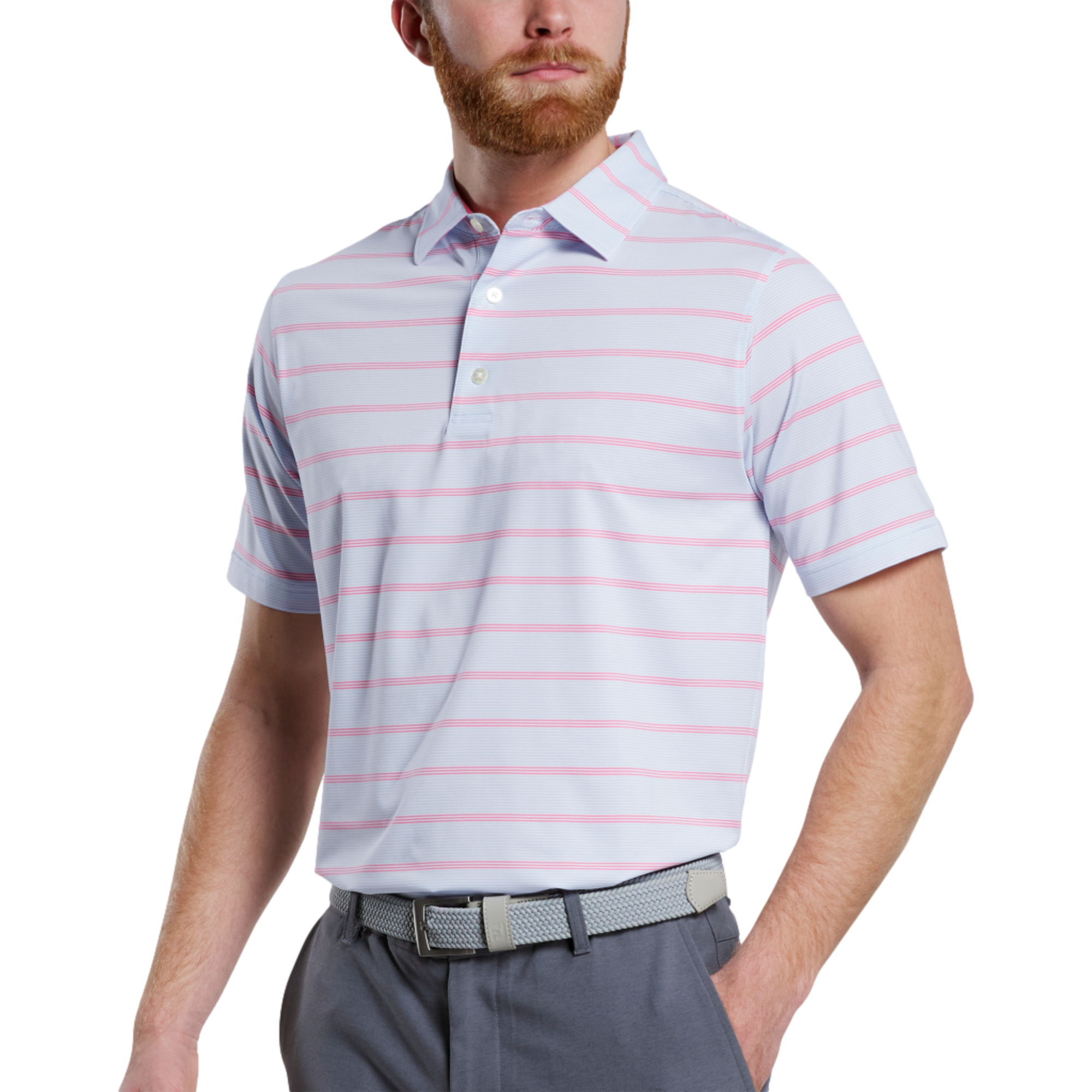 Multi Pinstripe Lisle Polo Shirt