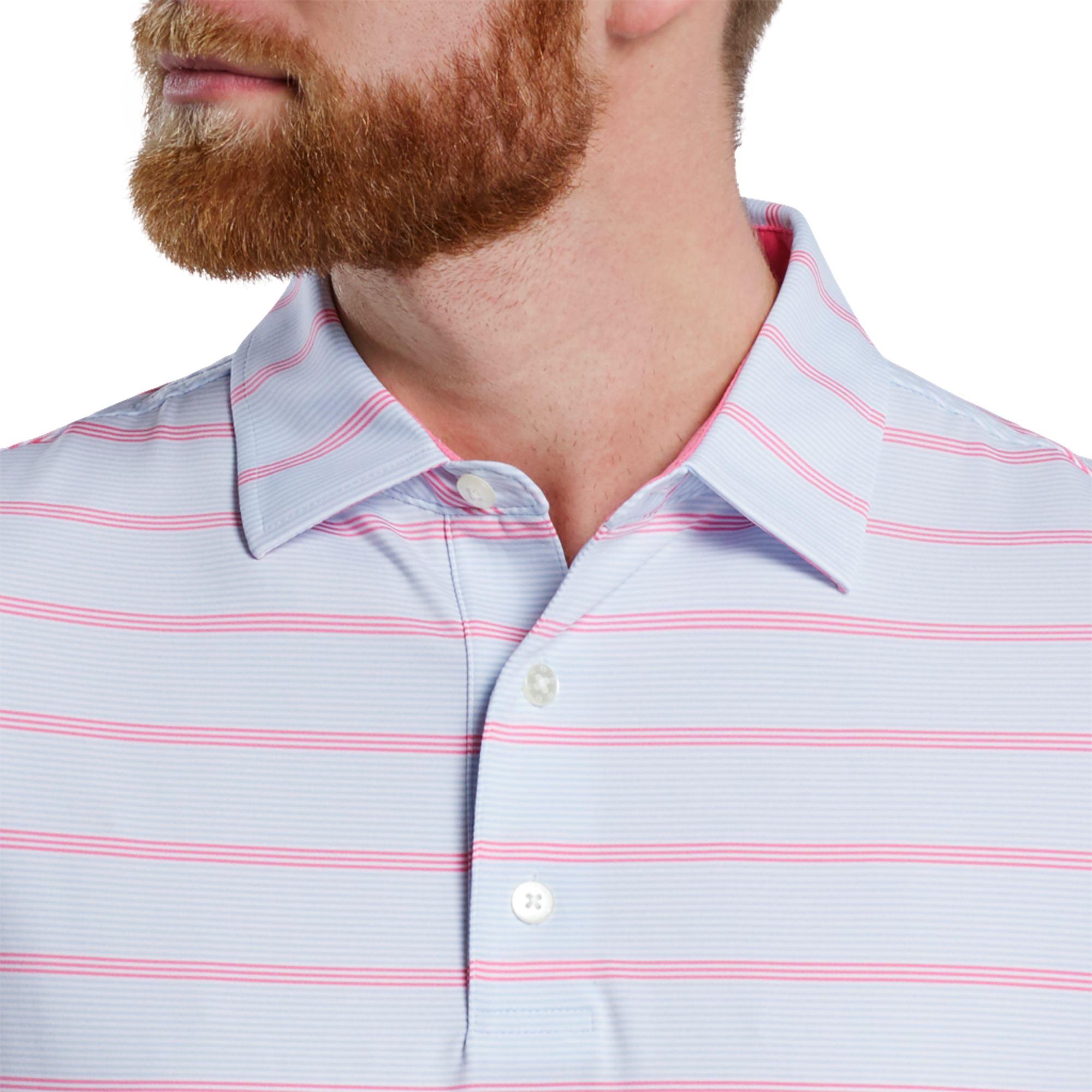 Multi Pinstripe Lisle Polo Shirt