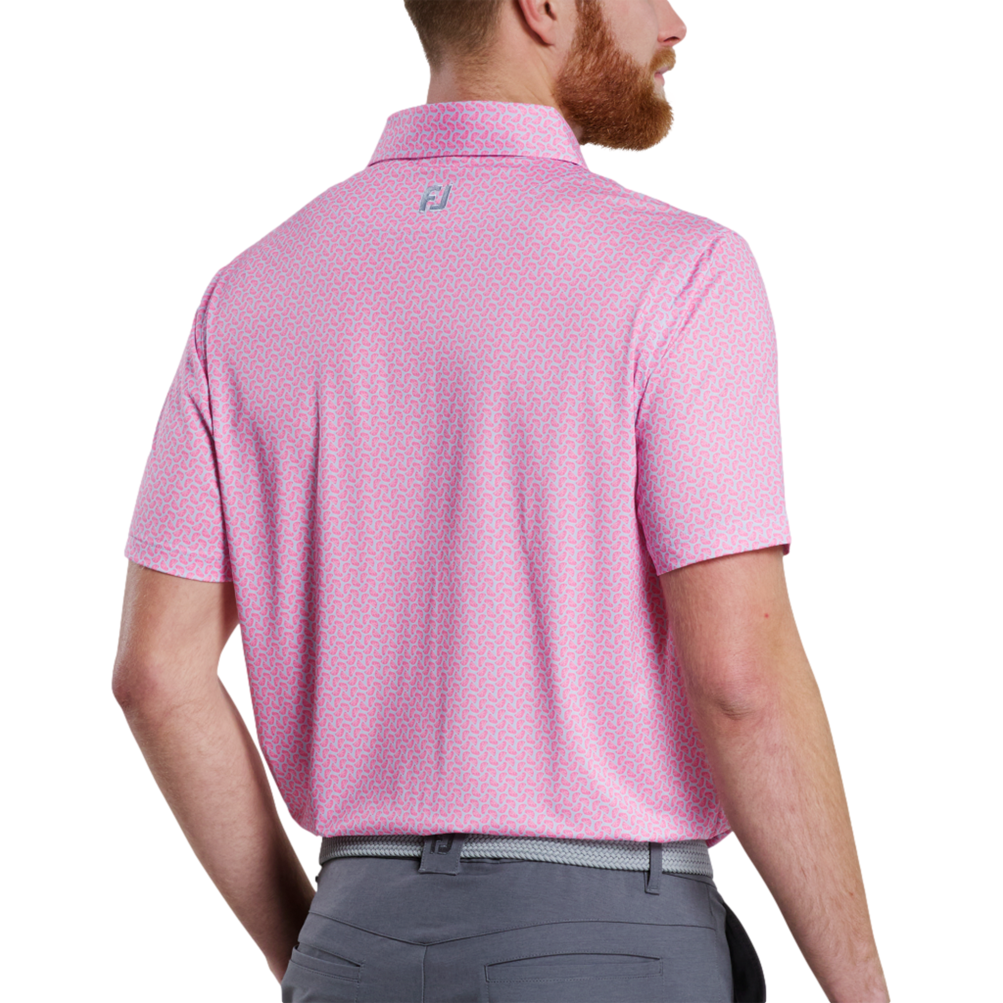Citrus Print Lisle Polo Shirt