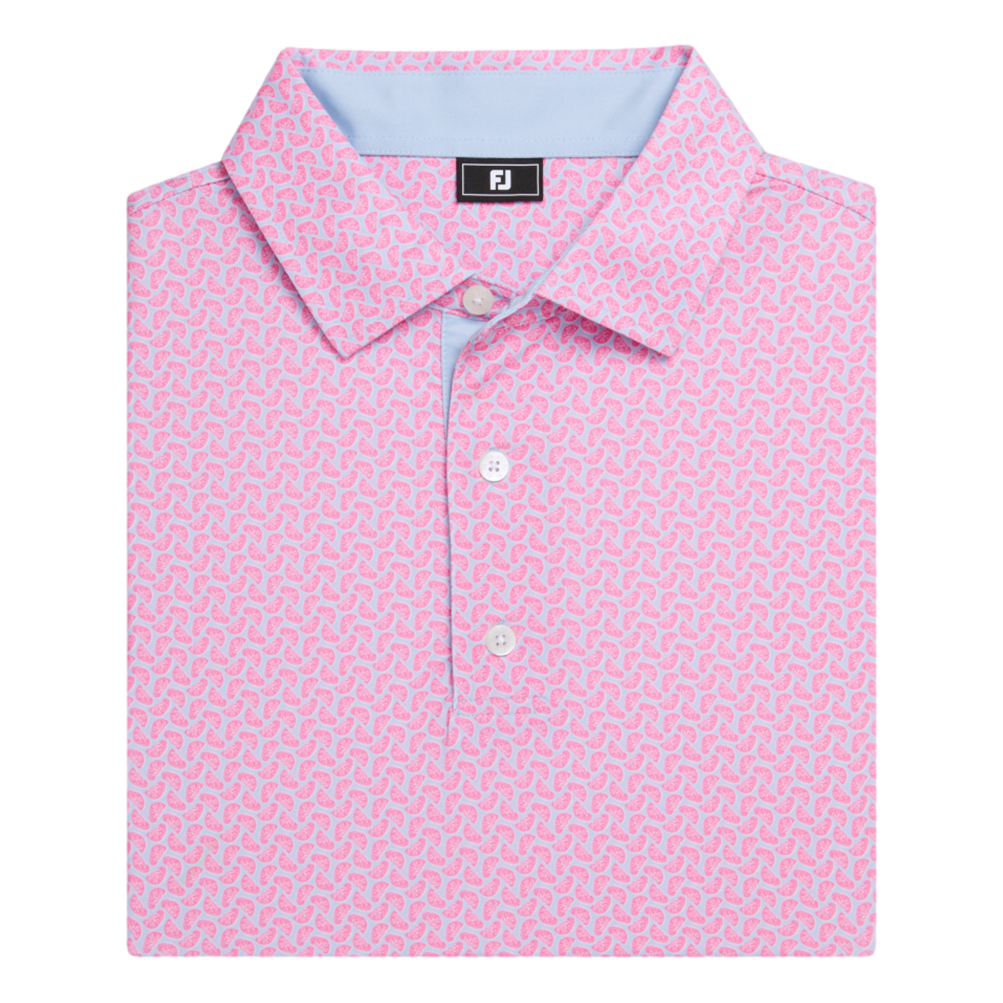 Citrus Print Lisle Polo Shirt
