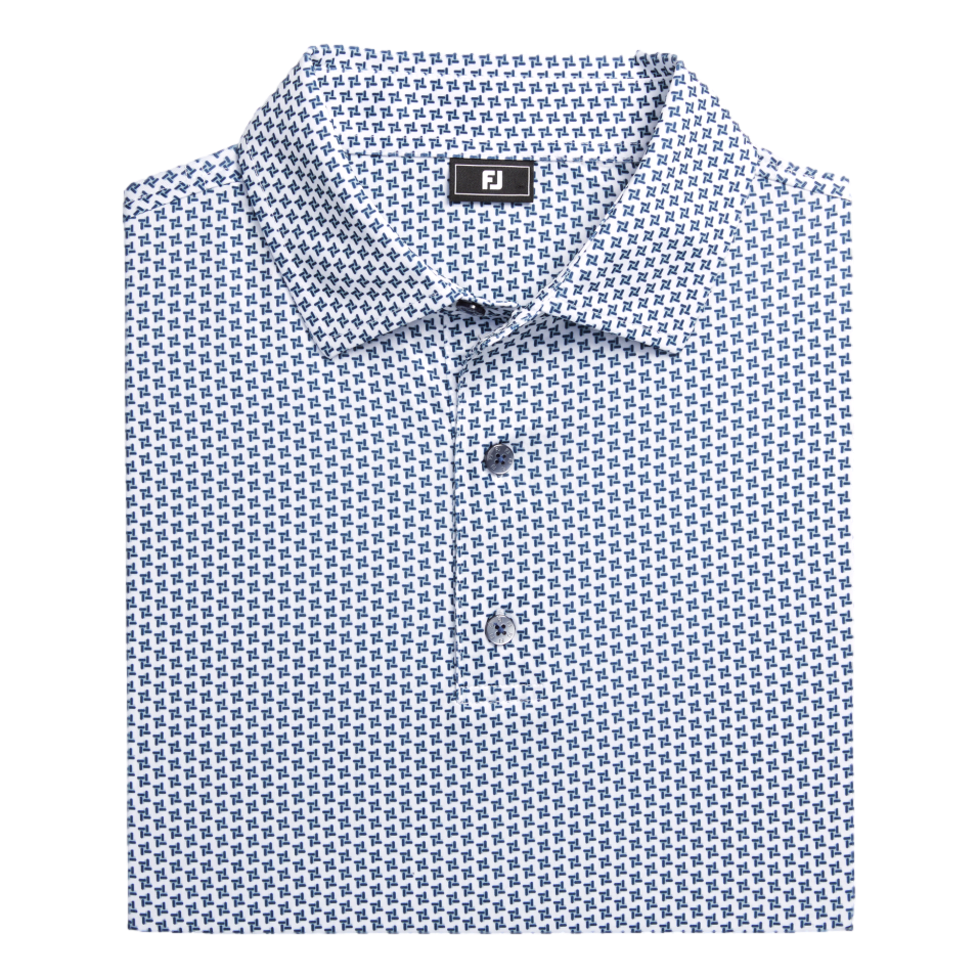 Houndstooth Geo Lisle Men's Short Sleeve Golf Polo Shirt