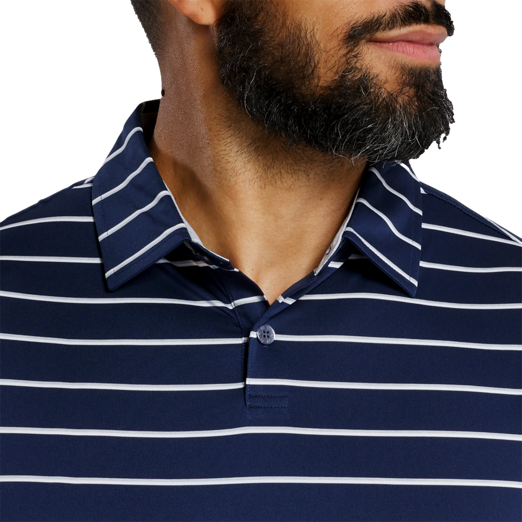 Classic Stripe Lisle Men's Short Sleeve Golf Polo Shirt