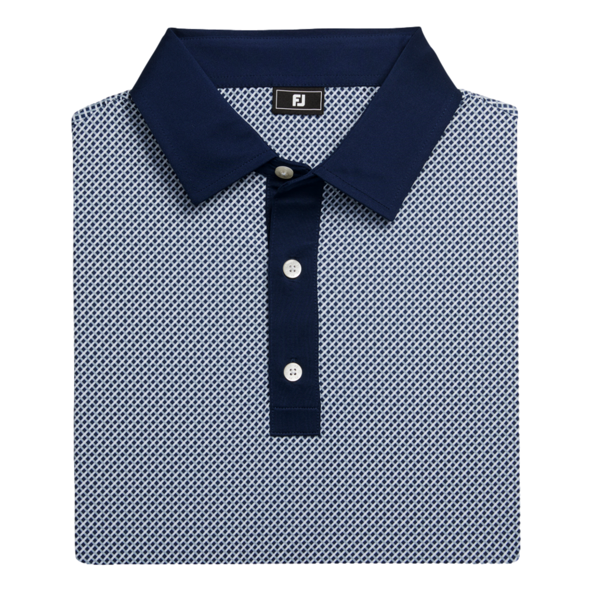 Lattice Print Lisle Men's Golf Polo Shirt