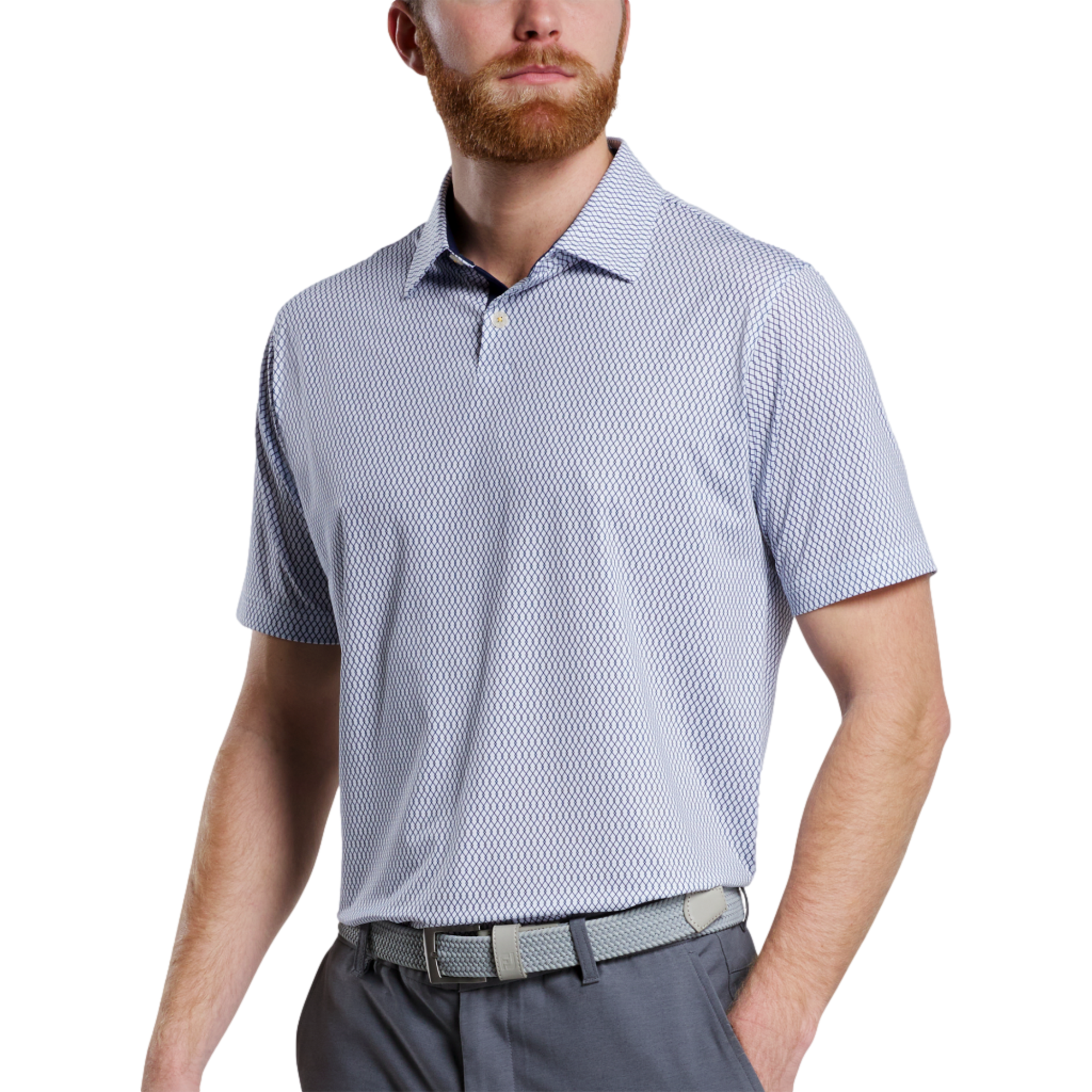 Irongate Print Lisle Men's Golf Polo Shirt