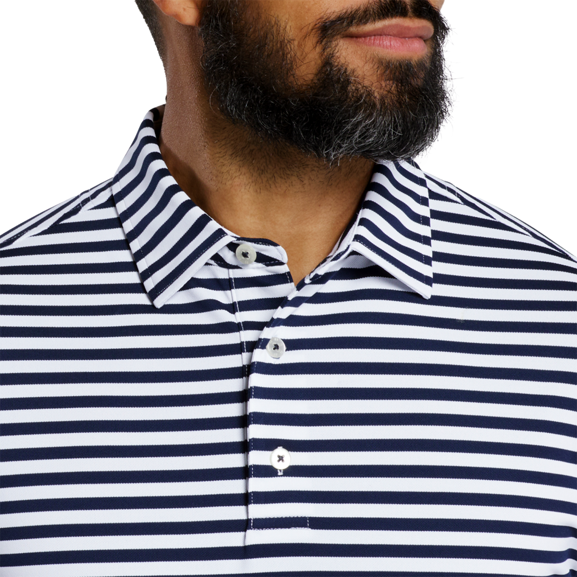 Bengal Stripe Pique Men's Golf Polo Shirt