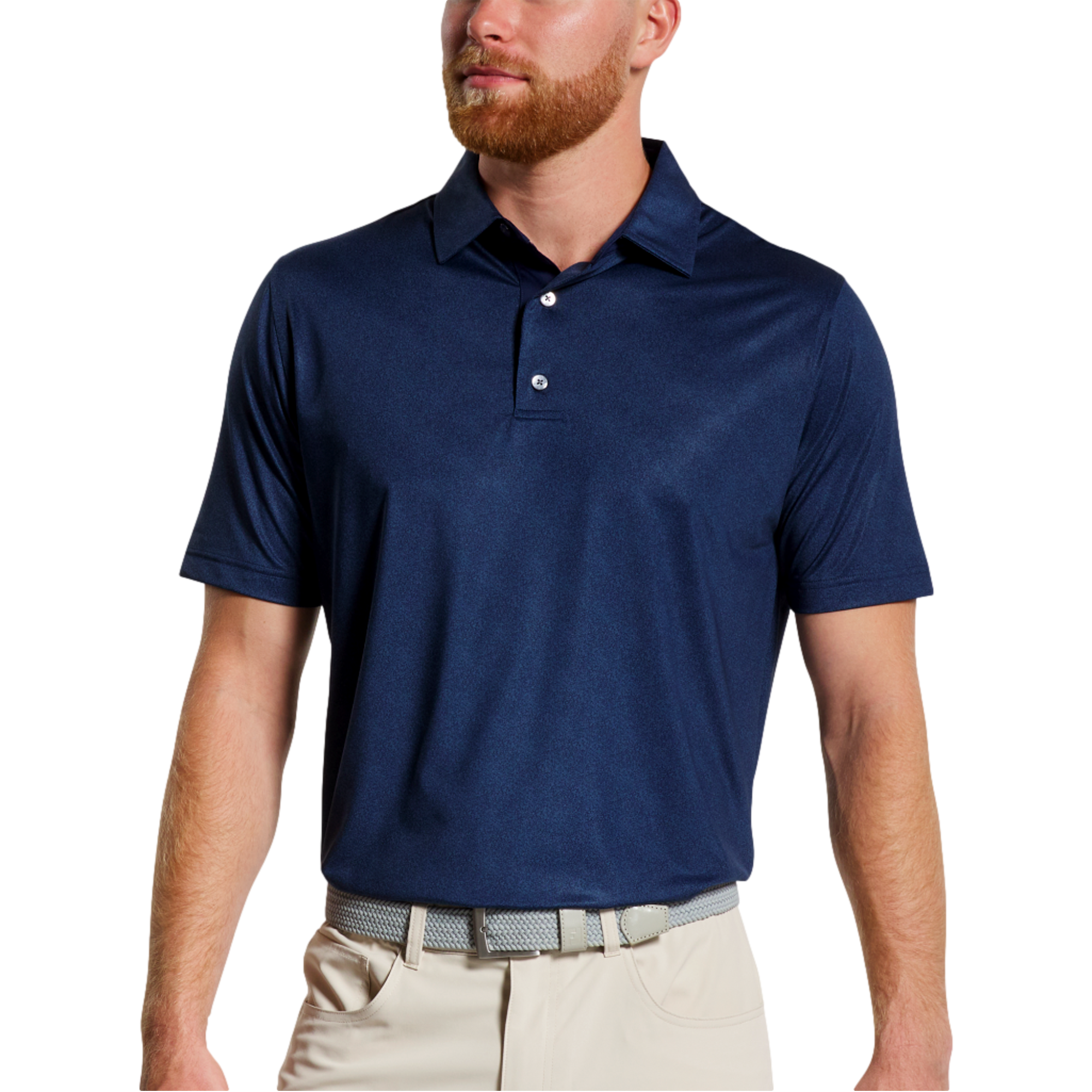 Speckle Print Men's Golf Polo Shirt
