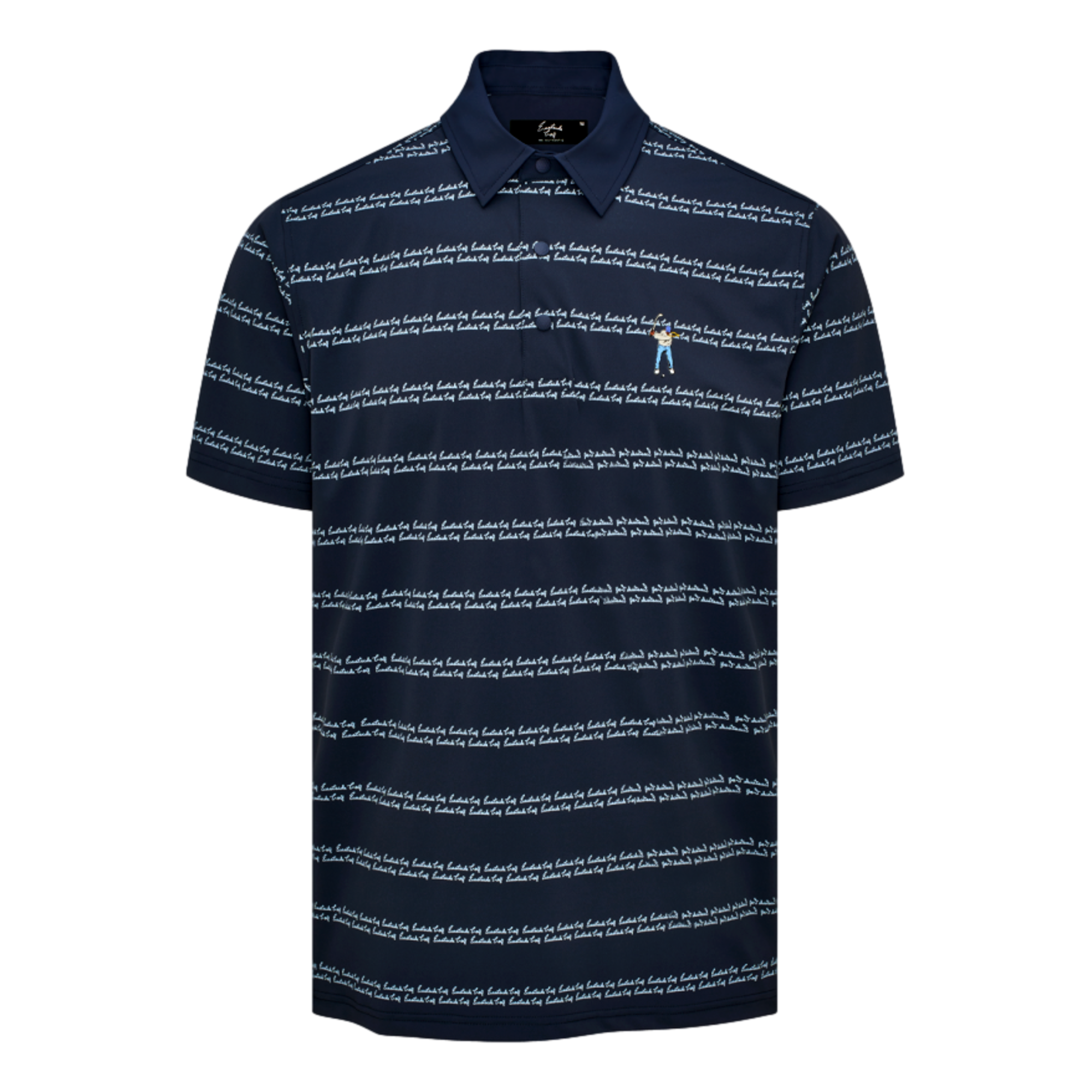 Snap Placket Polo Shirt