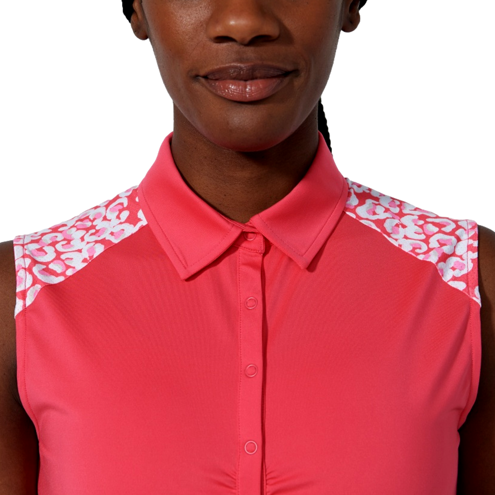 Chic Women's Sleeveless Golf Polo Shirt