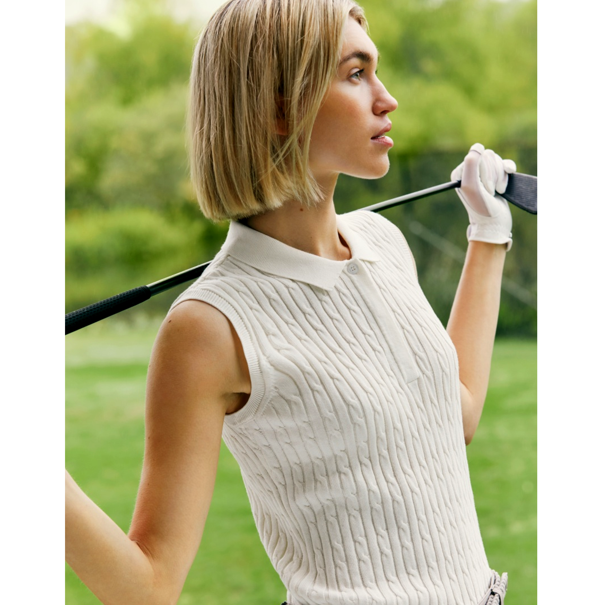 Madelene Women's Sleeveless Golf Polo Shirt