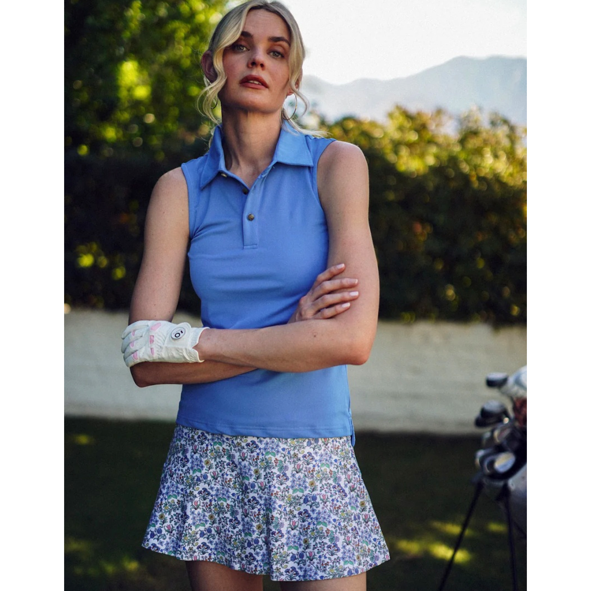 Molly Spring Floral Print 15.5" Skort