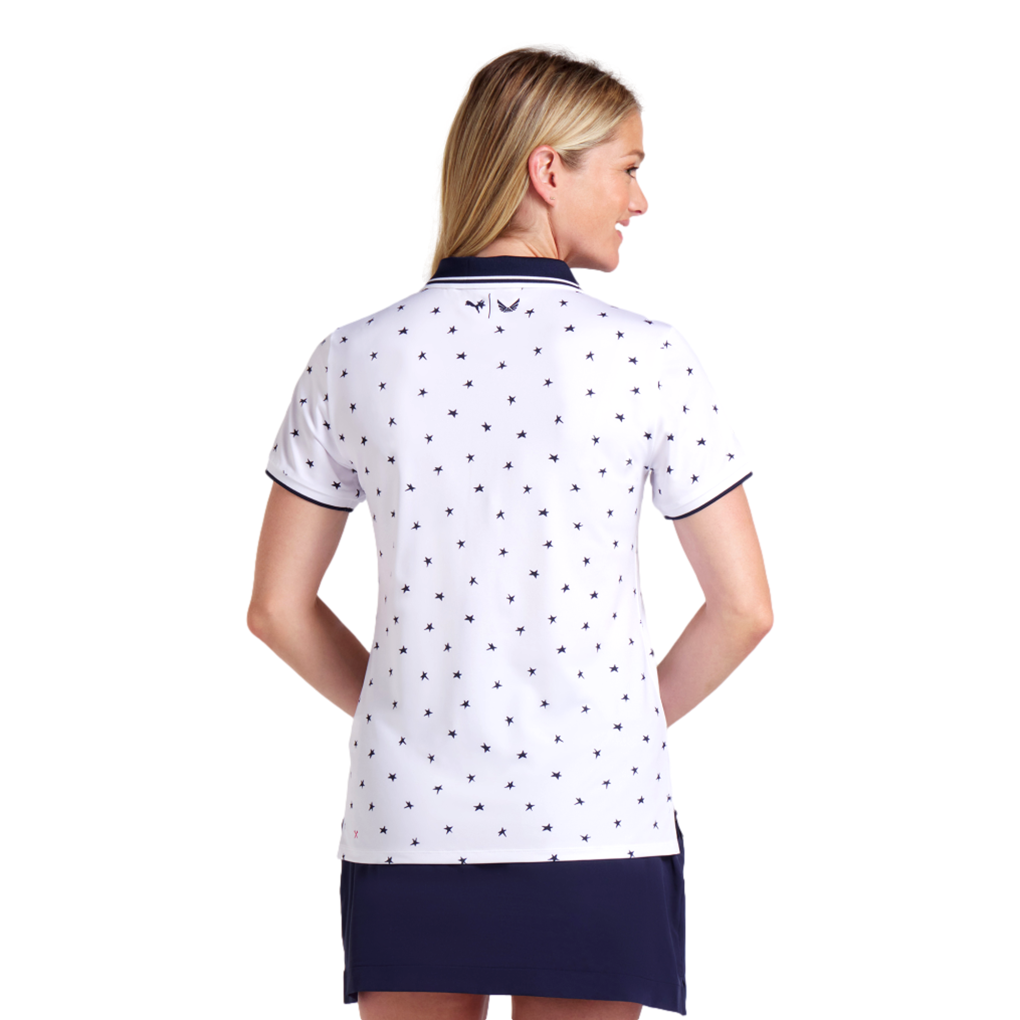 Volition Dancing Stars Women's Short Sleeve Golf Polo Shirt