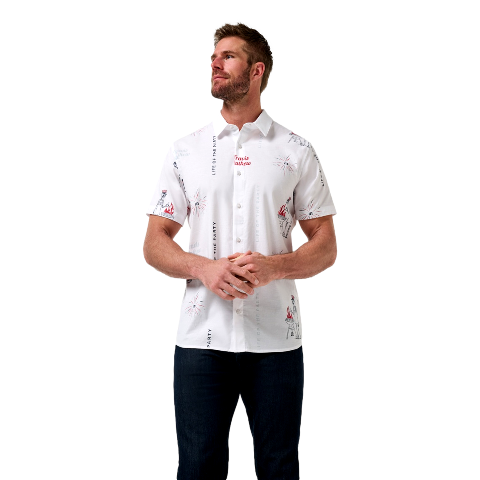 Fourth Fest Men's Short Sleeve Golf Polo Shirt