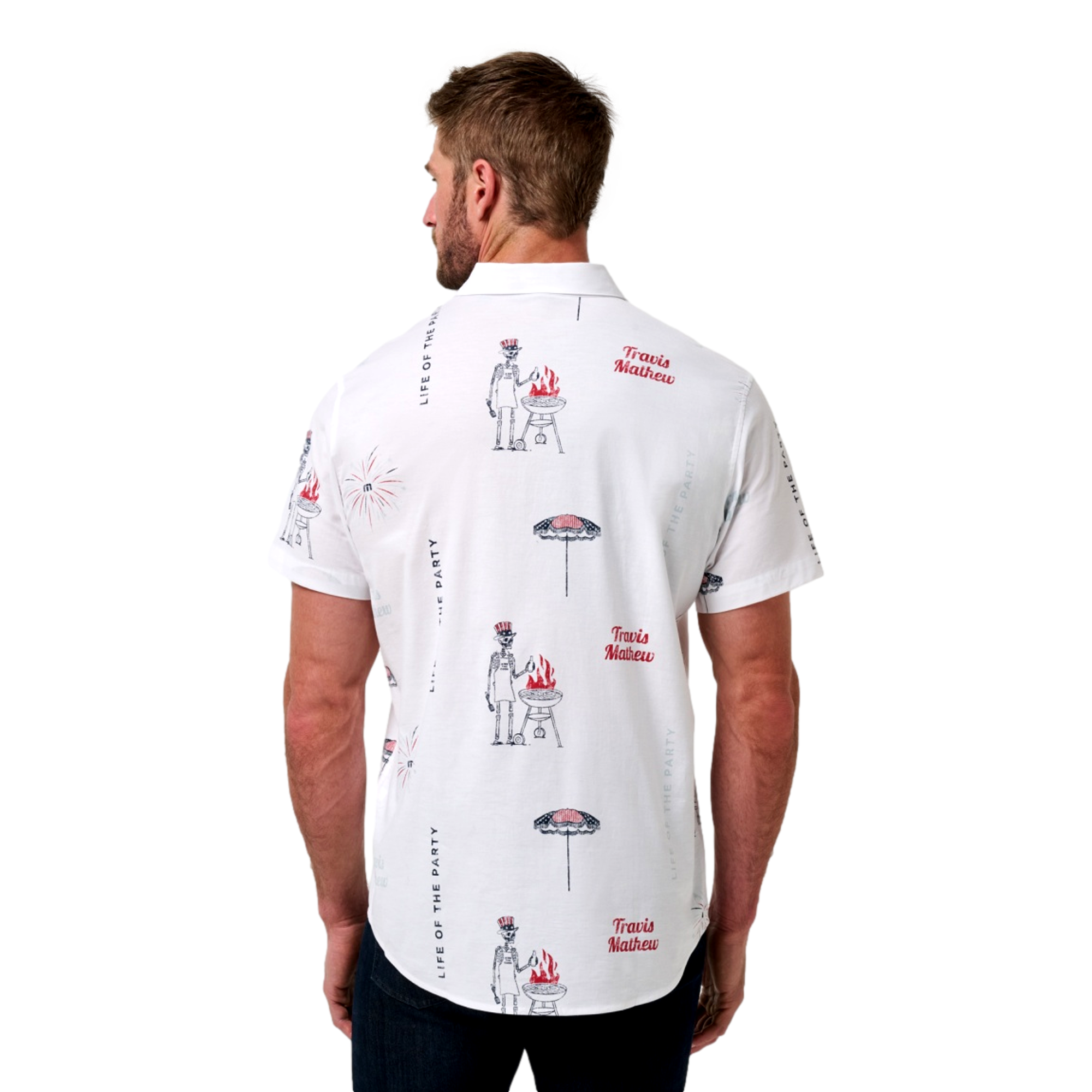 Fourth Fest Men's Short Sleeve Golf Polo Shirt