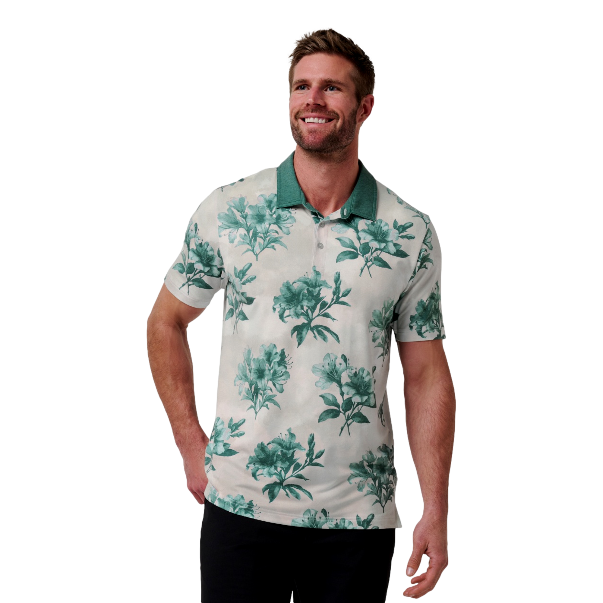 Magnolia Print Polo Shirt