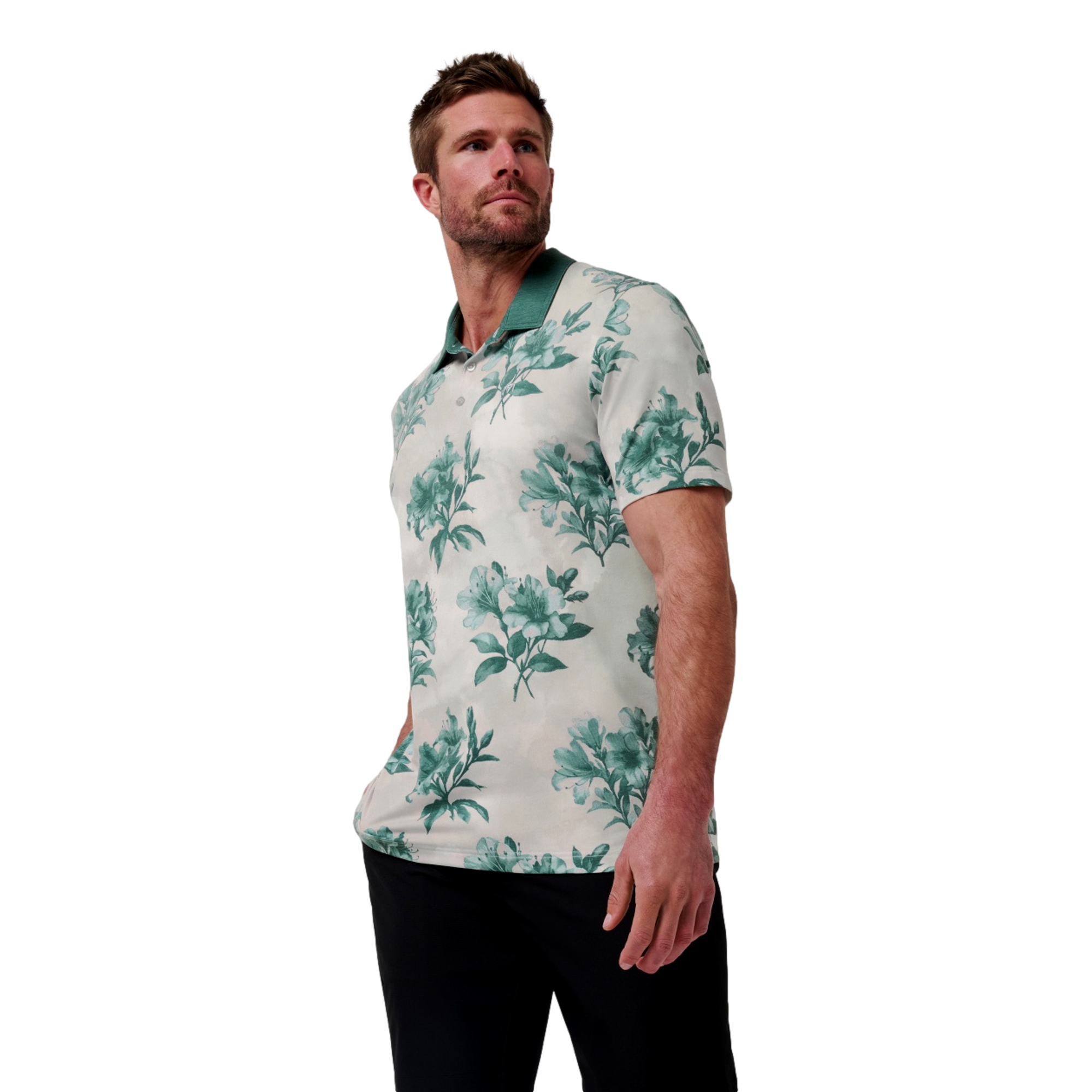 Magnolia Print Polo Shirt