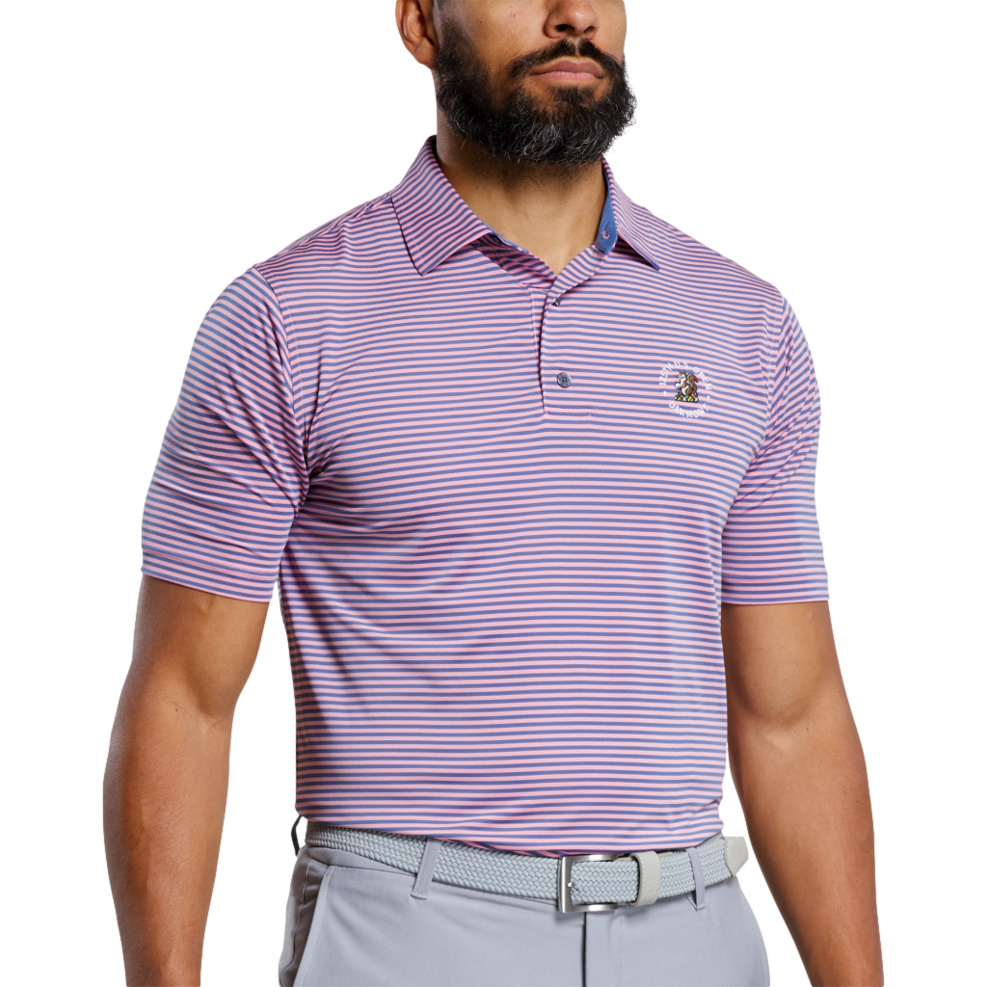America's Major Feeder Stripe Lisle Polo Shirt