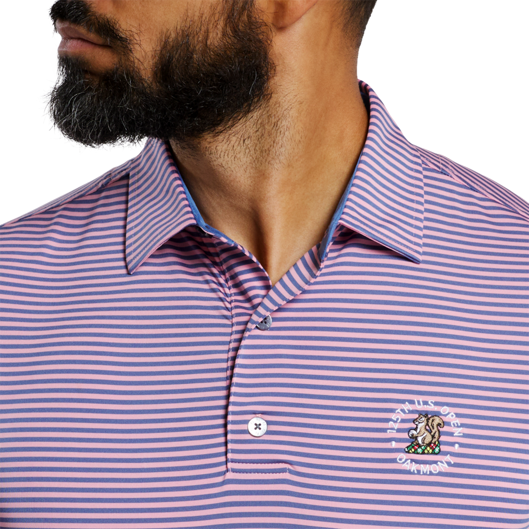 America's Major Feeder Stripe Lisle Polo Shirt