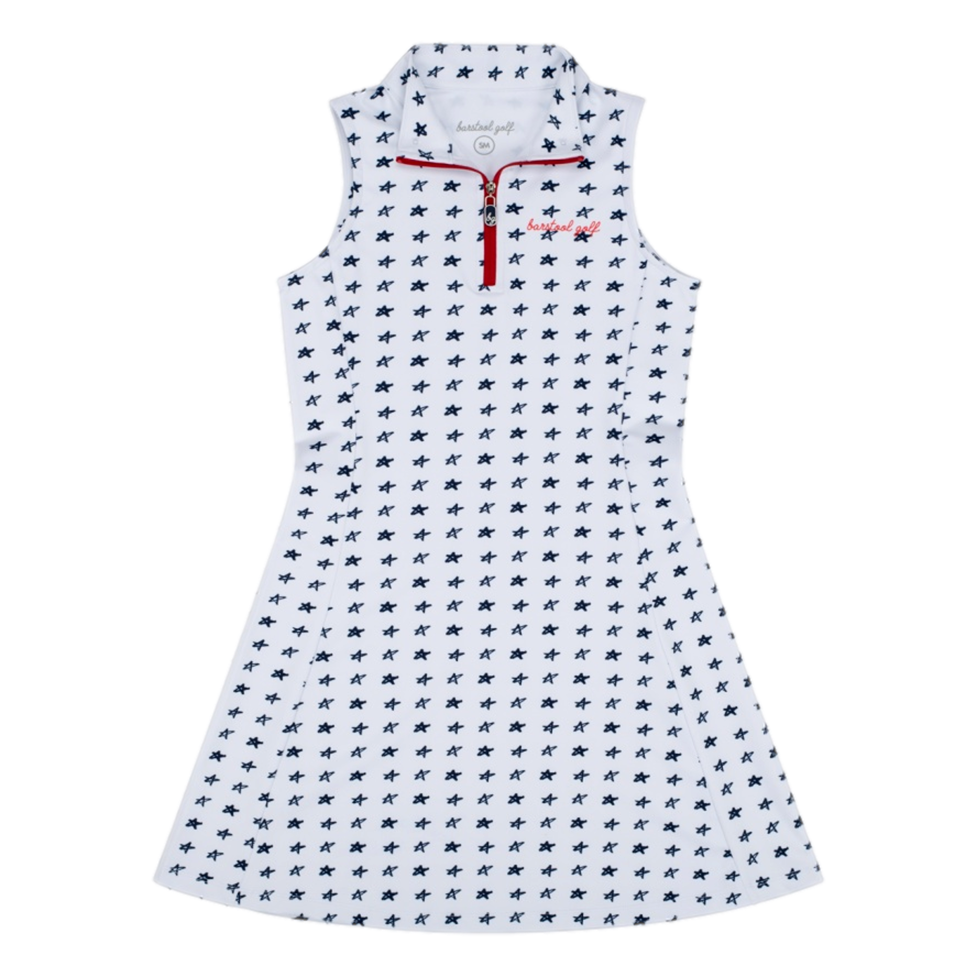 Printed Quarter Zip Women's Sleeveless Golf Dress