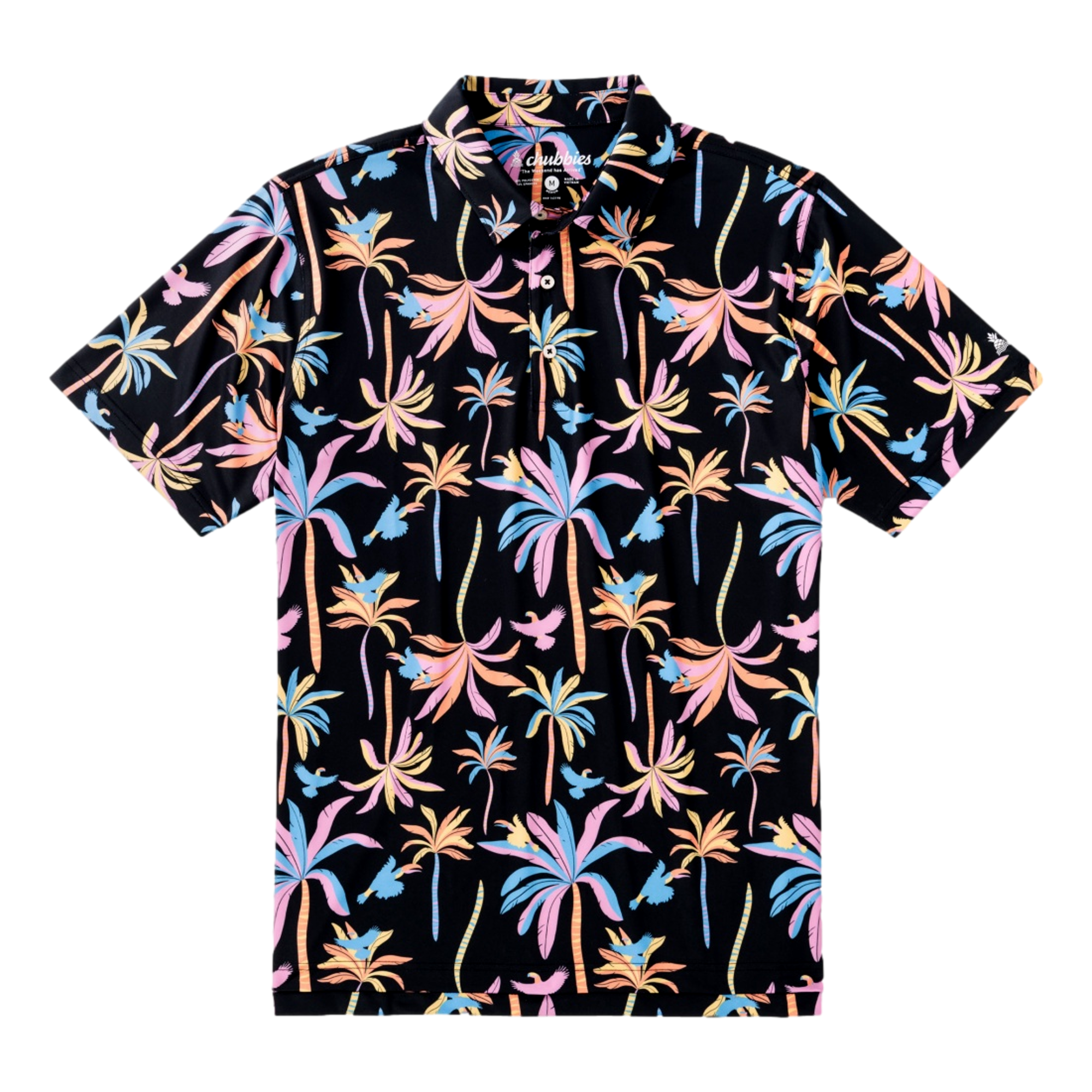 The Black Light Night Men's Short Sleeve Golf Polo Shirt
