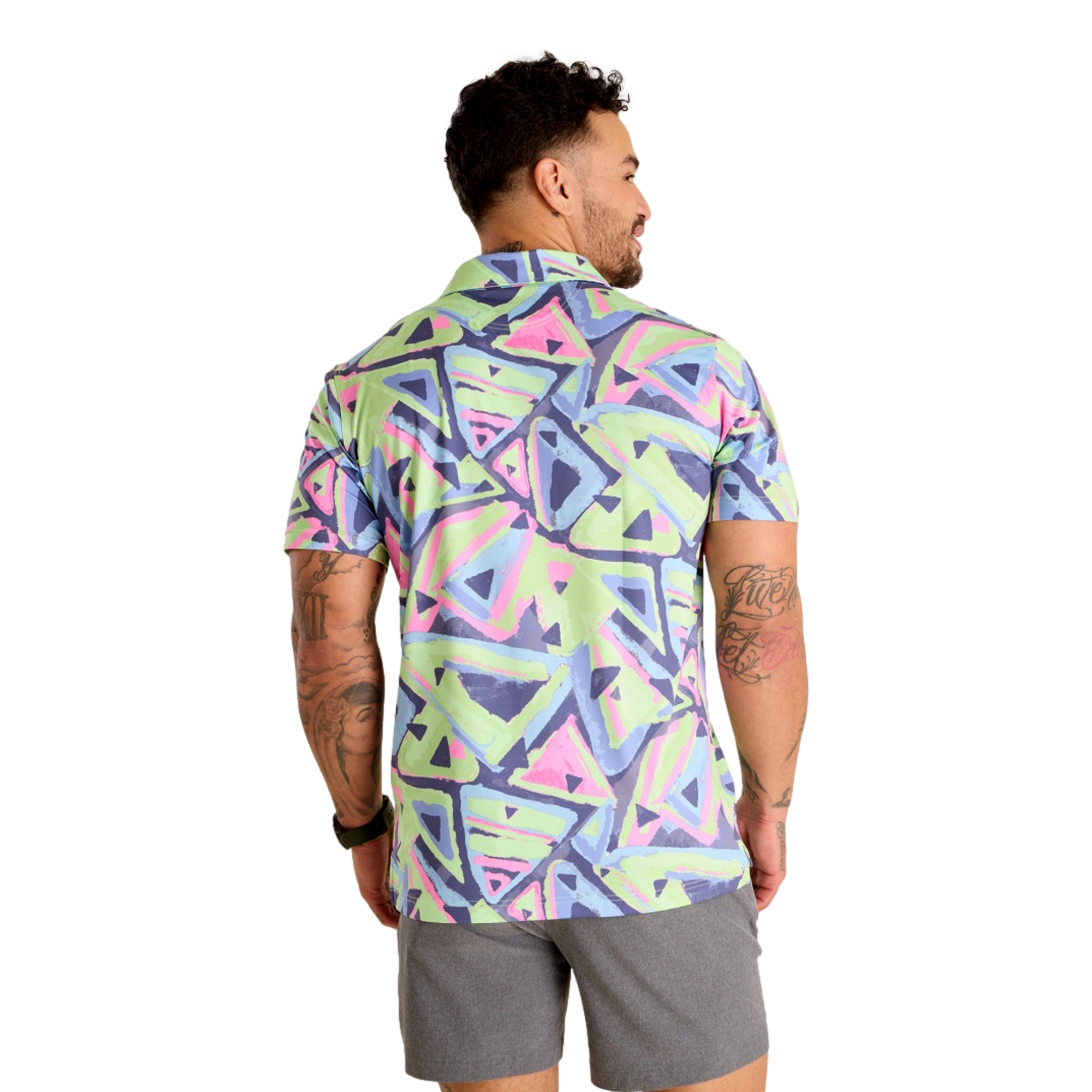 The Retro Exploding Nacho Men's Golf Polo Shirt
