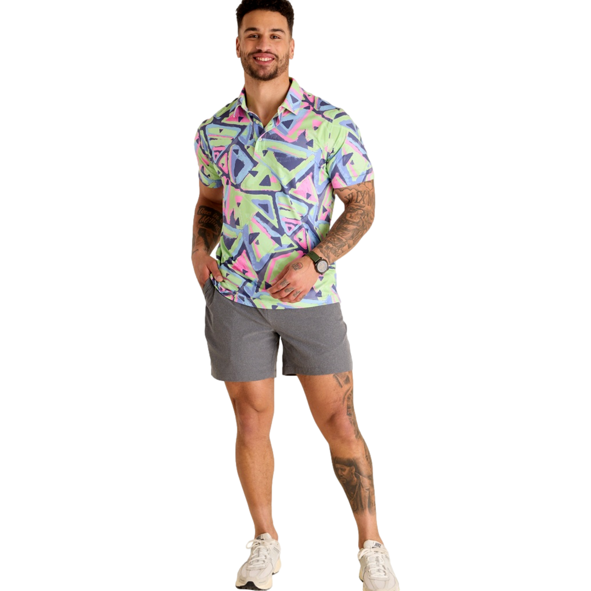 The Retro Exploding Nacho Men's Golf Polo Shirt