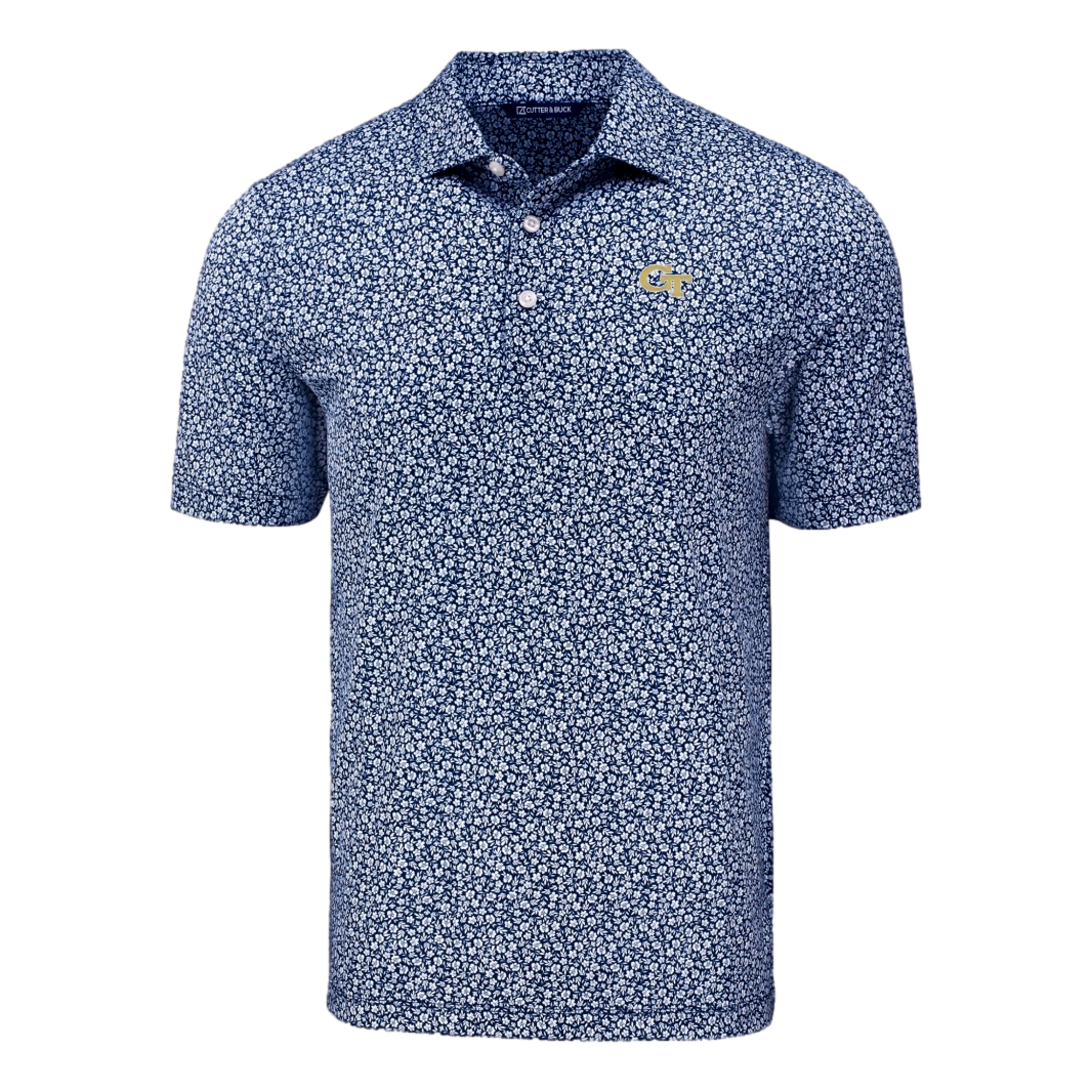 Georgia Tech Yellow Jackets Eco Flora Print Polo Shirt