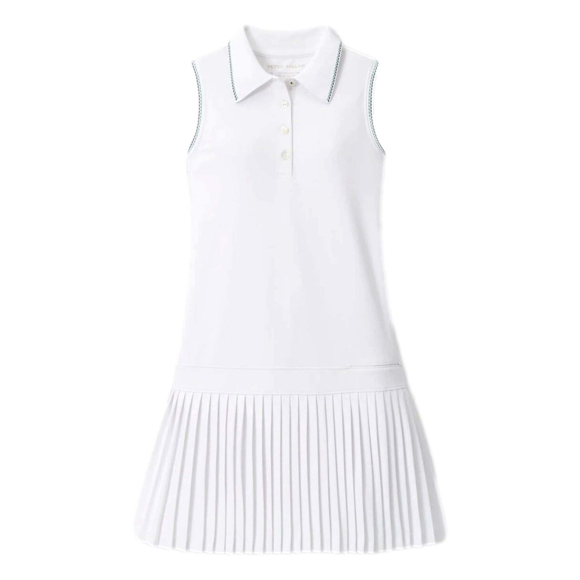 drop waist golf dress Women Tennis Polo Dresses Ribbed Half Zip Pleated Navy Golf Workout Dress with Built in Shorts and Bra main image 0