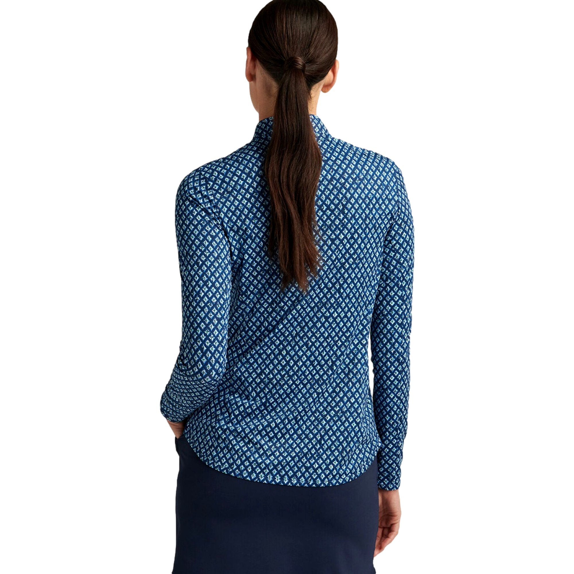 Women's Ocean Ikat Lightweight Quarter Zip