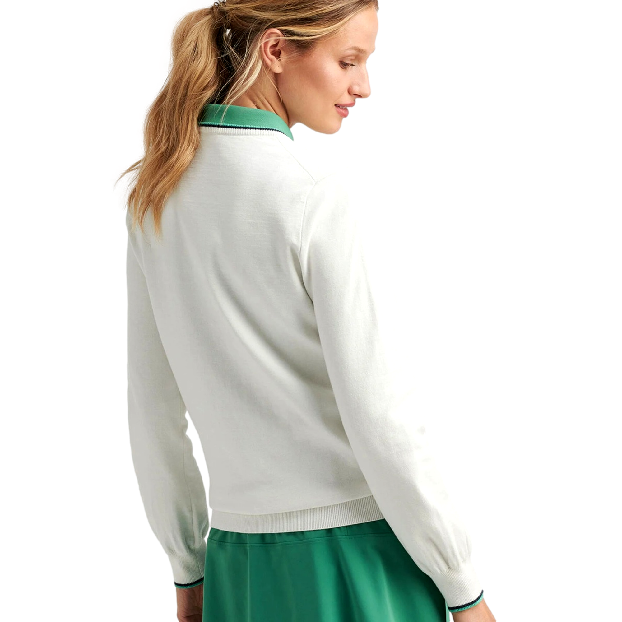 Coolspun Cotton Crewneck Women's Long Sleeve Golf Shirt