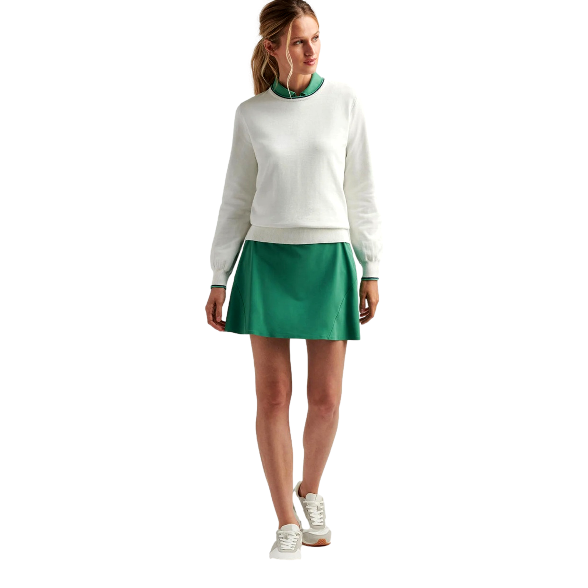 Coolspun Cotton Crewneck Women's Long Sleeve Golf Shirt