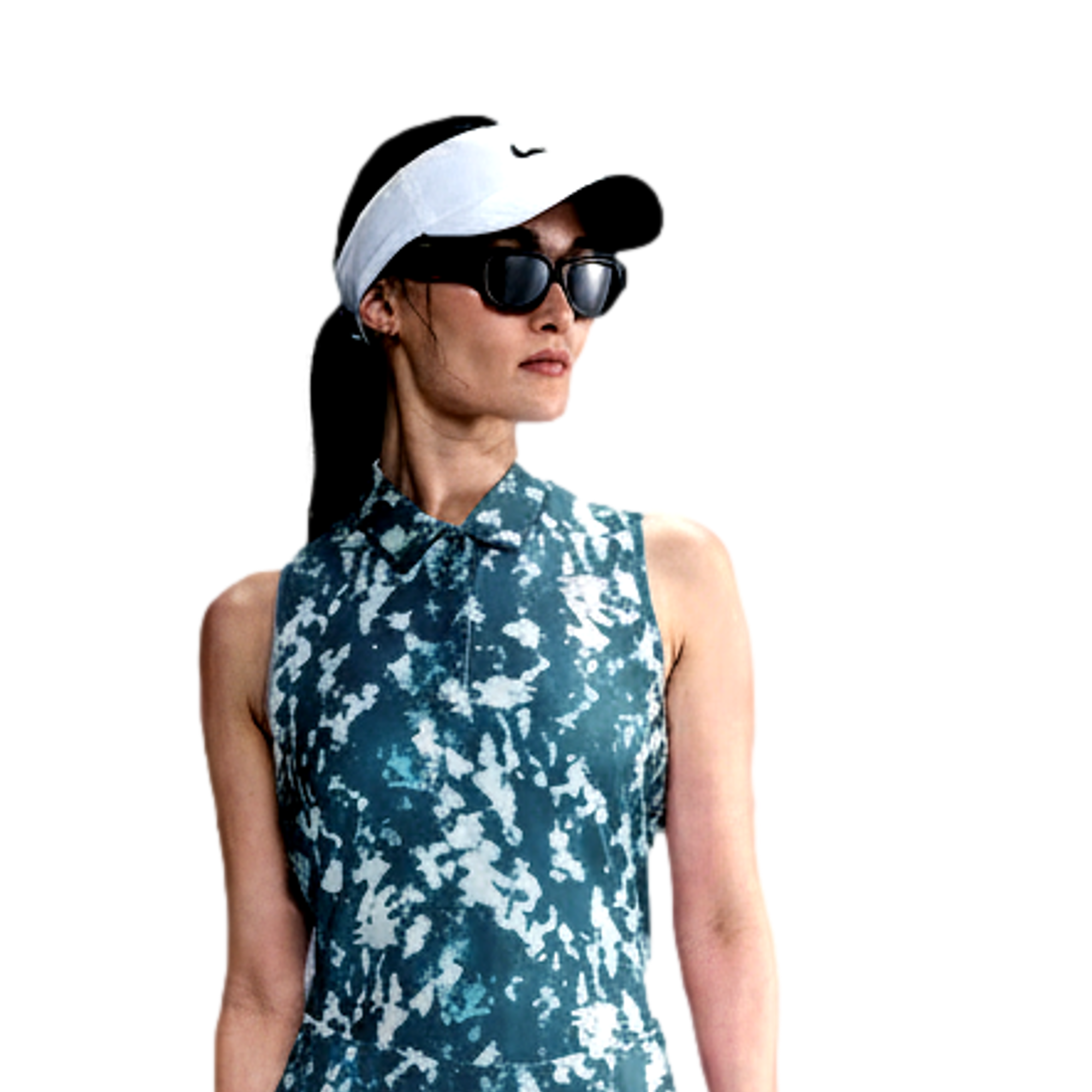 Dri-FIT Printed Women's Sleeveless Golf Polo Shirt