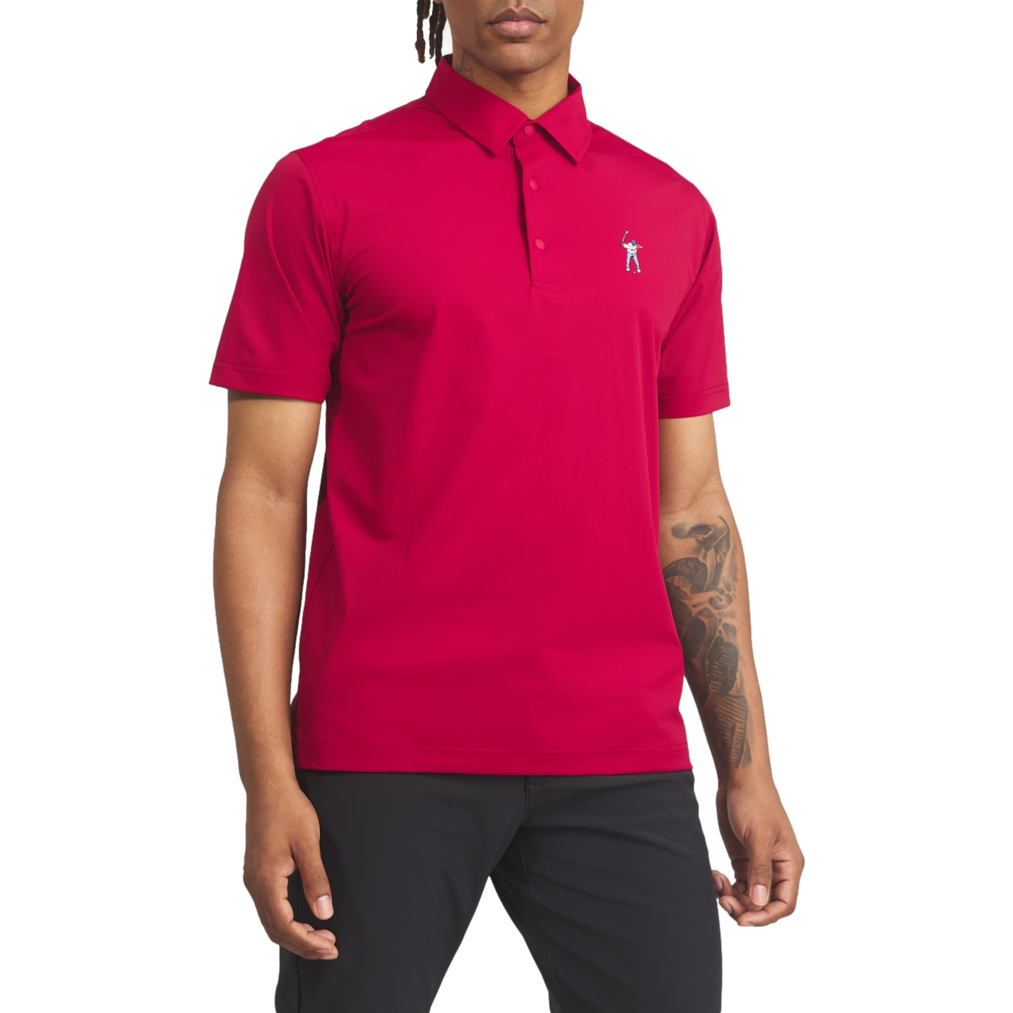 Snap Placket Polo Shirt